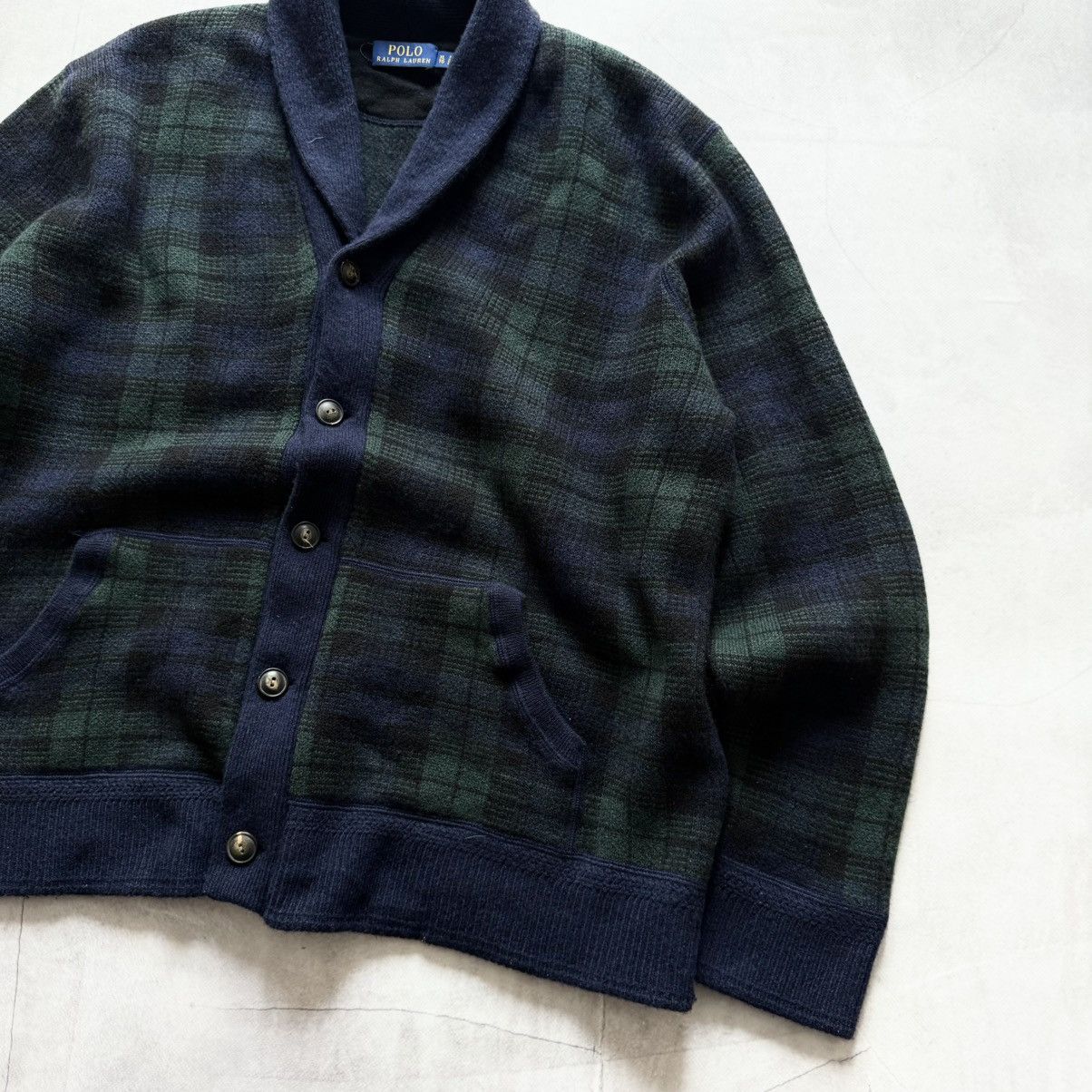 Ralph Lauren Polo Ralph Lauren Wool Checkered Green/Blue Cardigan RRL Size US XL / EU 56 / 4 - 3 Thumbnail