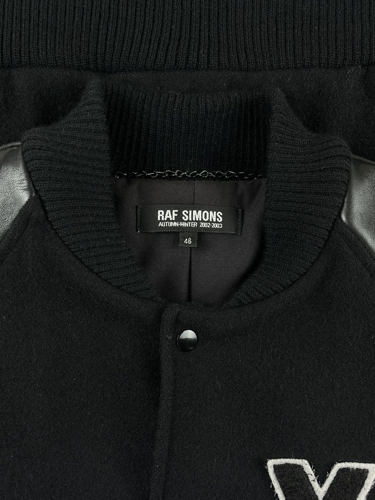 Raf Simons AW02 Raf Simons Virginia Creeper Leather Varsity Jacket Size US S / EU 44-46 / 1 - 4 Thumbnail