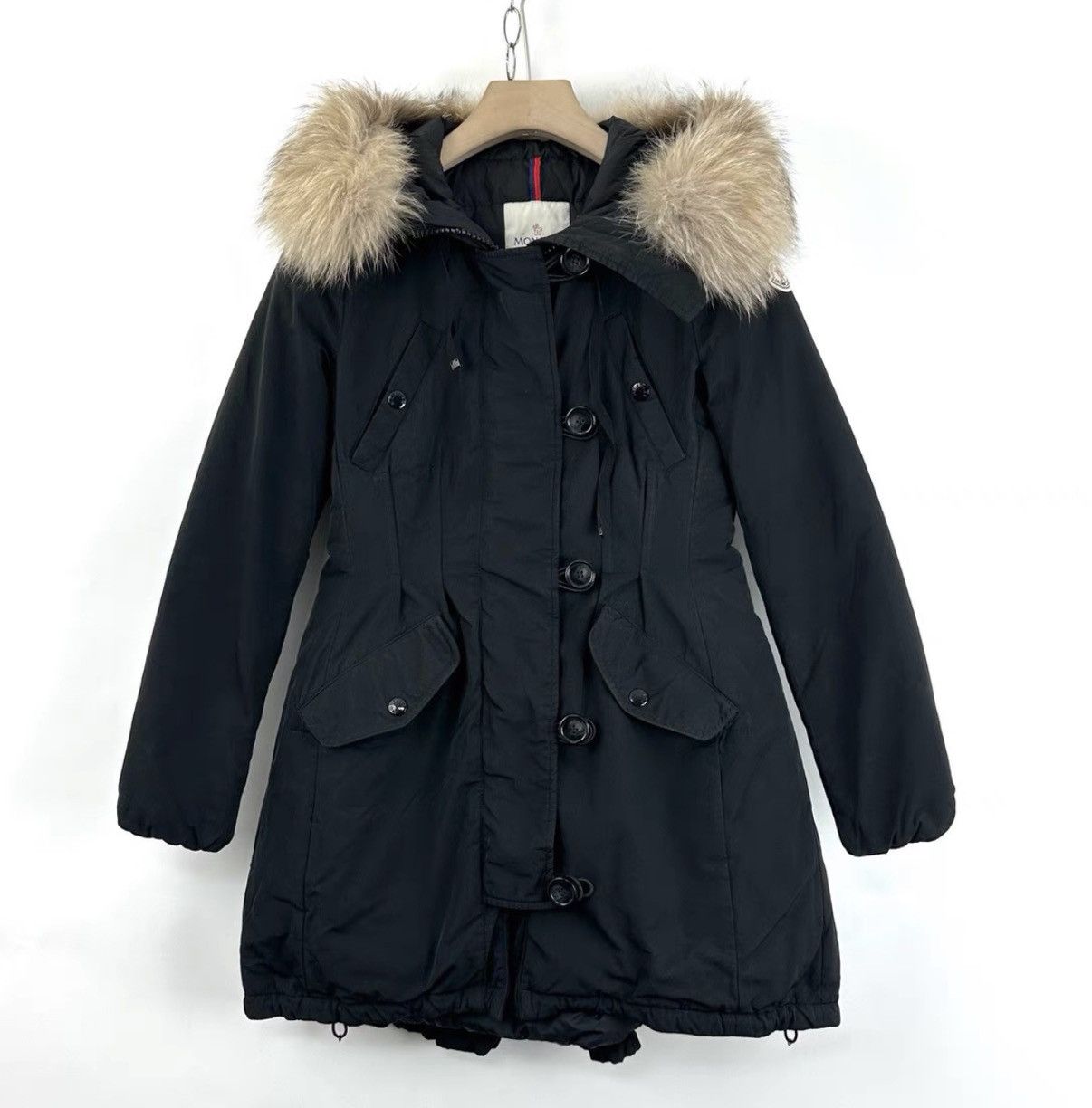 Moncler Moncler Black Fur Collar Waist Down Jacket K12 Size XS / US 0-2 / IT 36-38 - 1 Thumbnail