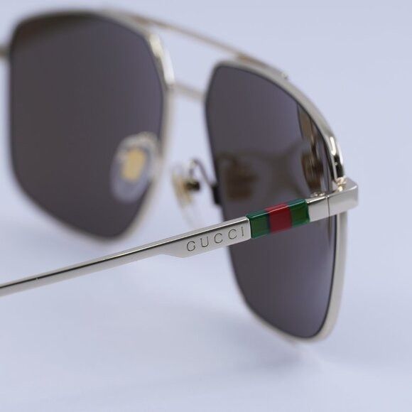 Gucci 🕶️ New Gucci GG1676S 002 Sunglasses - Gold Frame, Brown Size ONE SIZE - 6 Thumbnail