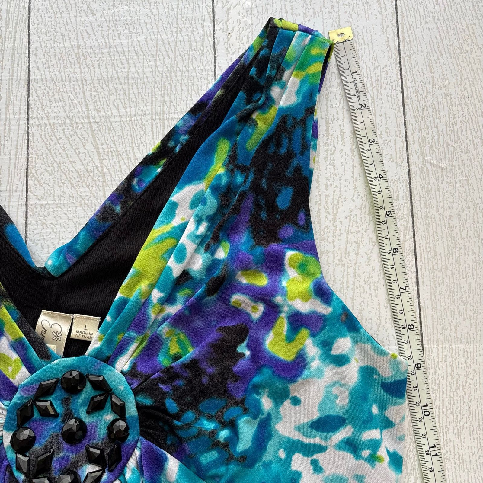 Other Emma & Michele Multicolor Watercolor Tie Dye Dress Size L Size L / US 10 / IT 46 - 6 Thumbnail