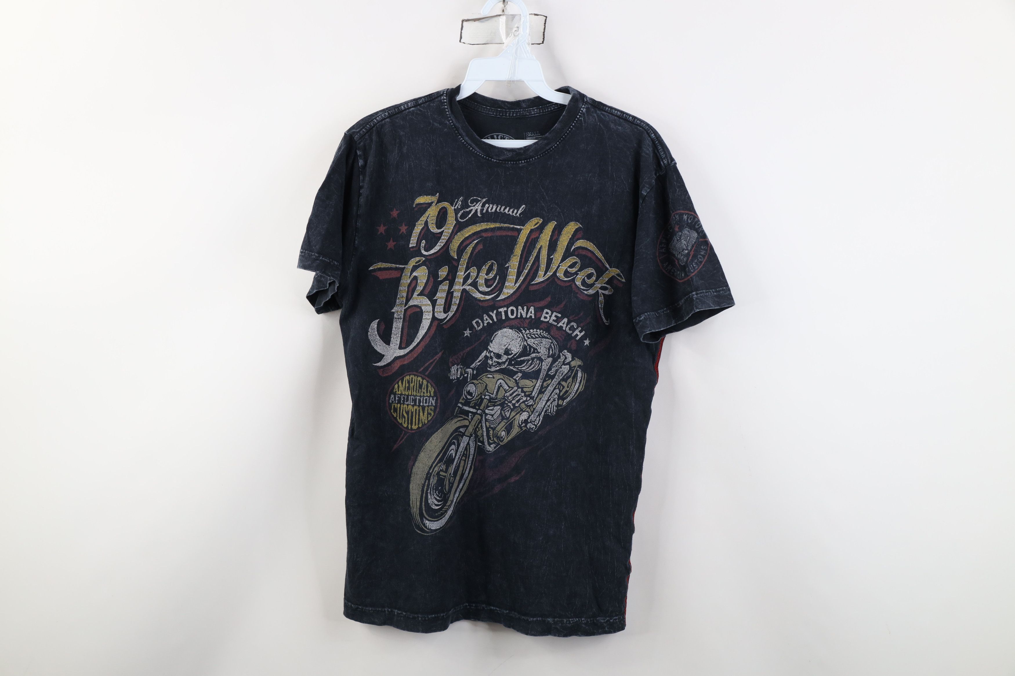 Affliction Vintage Y2K Affliction Bike Week Skeleton UFC MMA T-Shirt Size US S / EU 44-46 / 1 - 1 Thumbnail