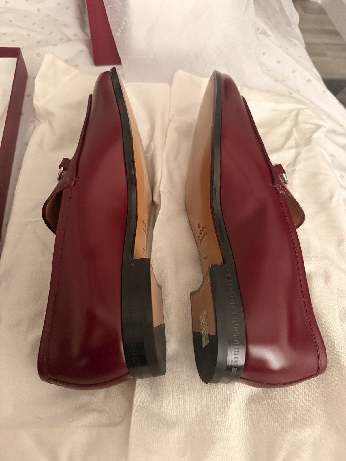 Gucci Moccasin leather oxblood Size US 11.5 / EU 44-45 - 5 Thumbnail