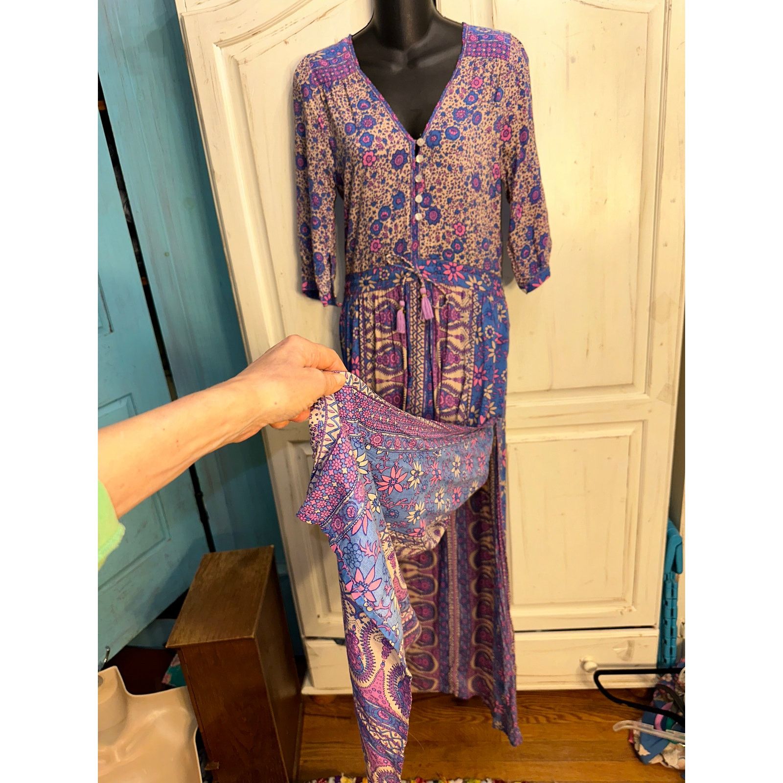 spell boho blossom maxi dress DESIGNS MAXIDRESS XS WORN ONCE Size:12Y PREORDER (ships in Oct) Purple And Blue Wedding no-returns:2026-09-03_2026-09-07 Bohemian dress A relaxed bodice