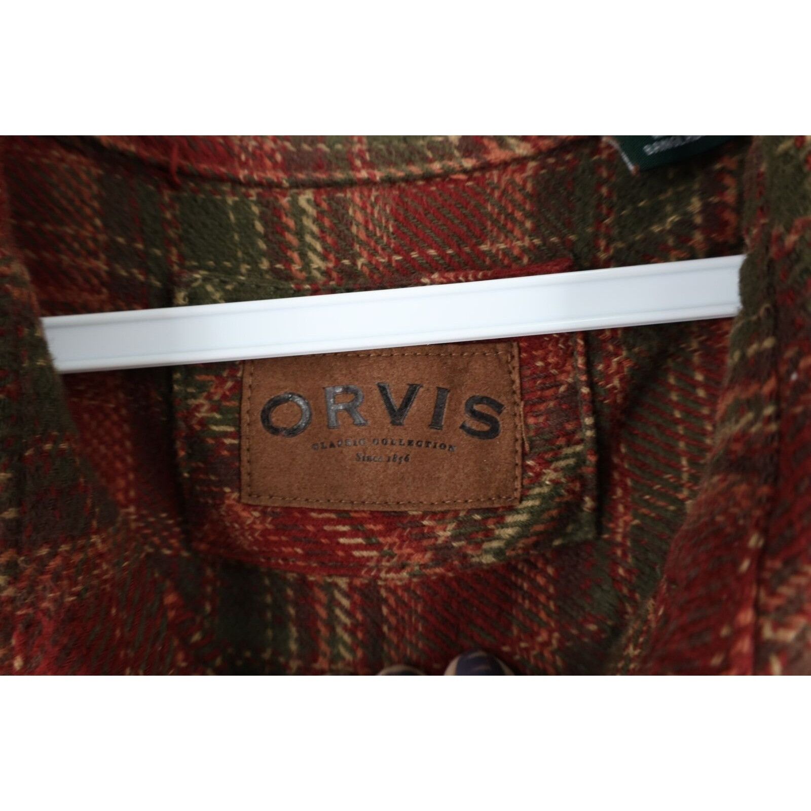 Orvis × Vintage Vintage Orvis Heavyweight Double Pocket Flannel Button Shirt Size US L / EU 52-54 / 3 - 6 Thumbnail