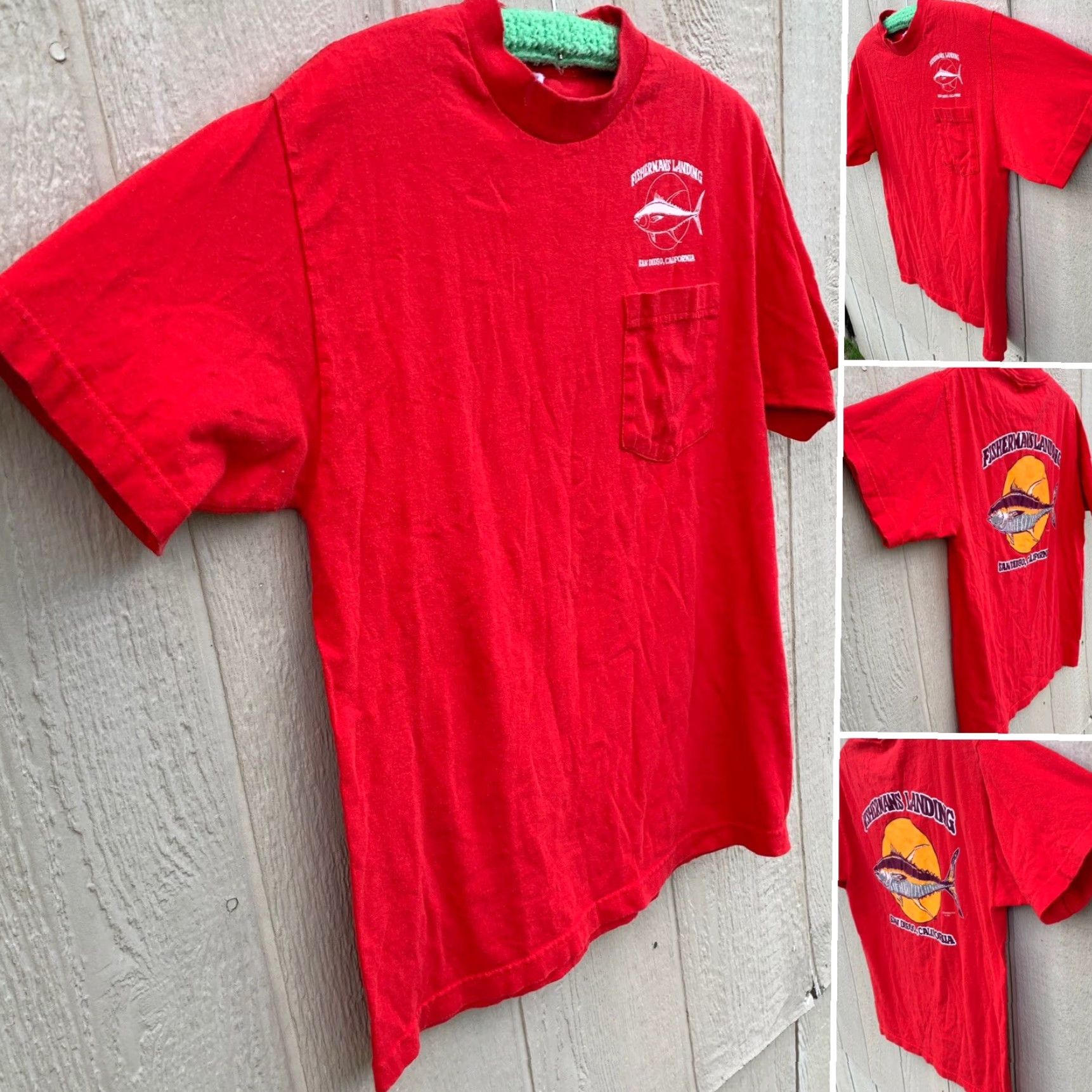 Vintage VINTAGE Fishermans Landing San Diego California pocket tee graphic t shirt worn Size M Size US M / EU 48-50 / 2 - 2 Thumbnail