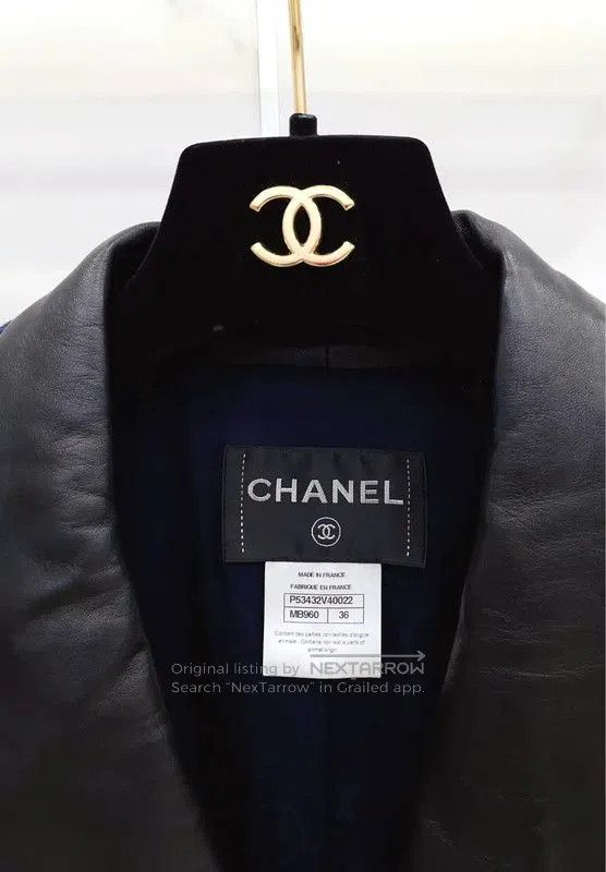 Chanel Chanel Deep Blue Cotton Blend Womens Jacket . Size S / US 4 / IT 40 - 7 Thumbnail
