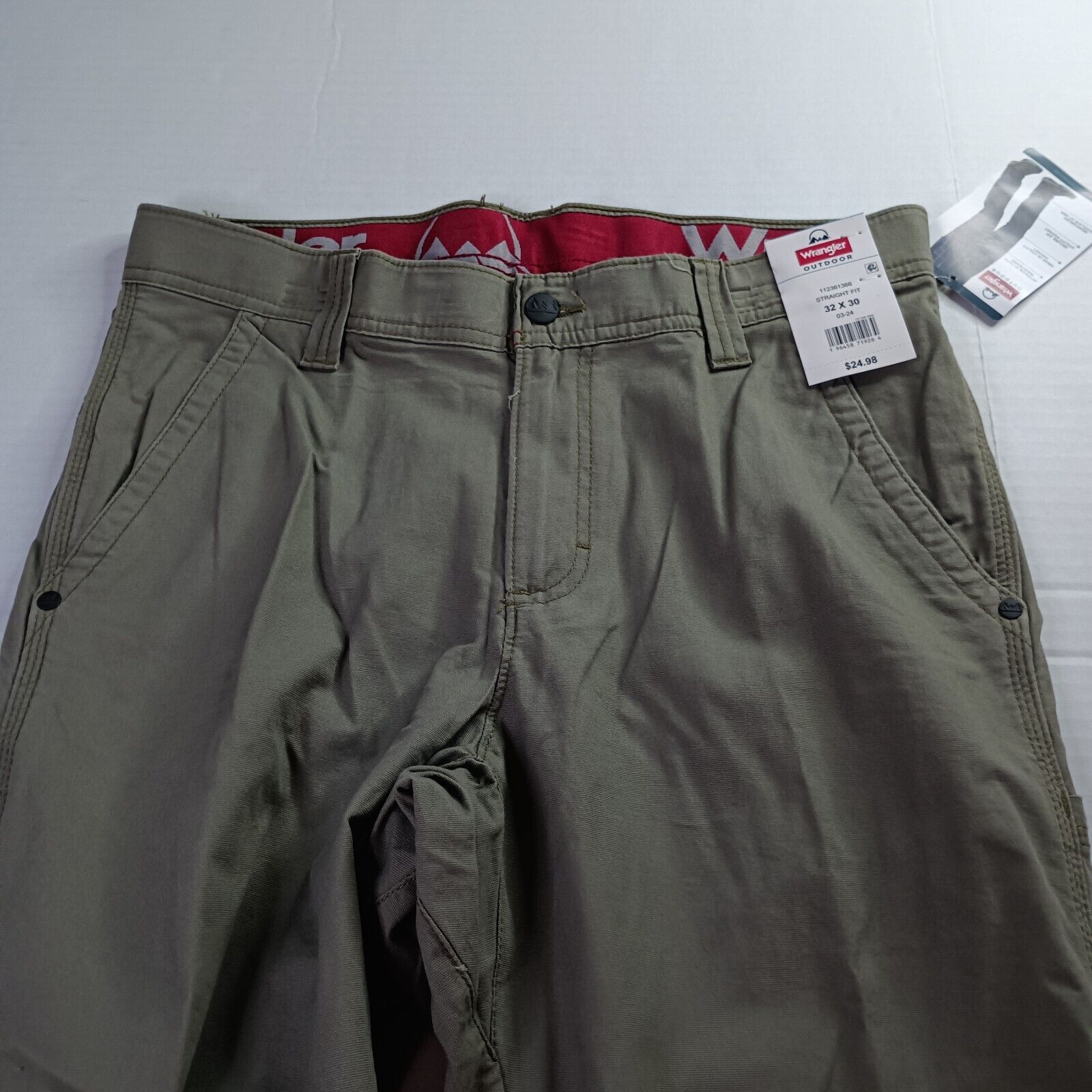 Wrangler Wrangler Frontier Utility Pants Men 32x30 Green Straight Fit Size US 32 / EU 48 - 4 Thumbnail