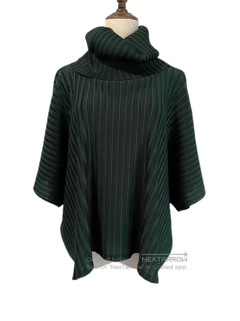 Issey Miyake Issey Miyake Green Top Size L / US 10 / IT 46 - 3 Thumbnail
