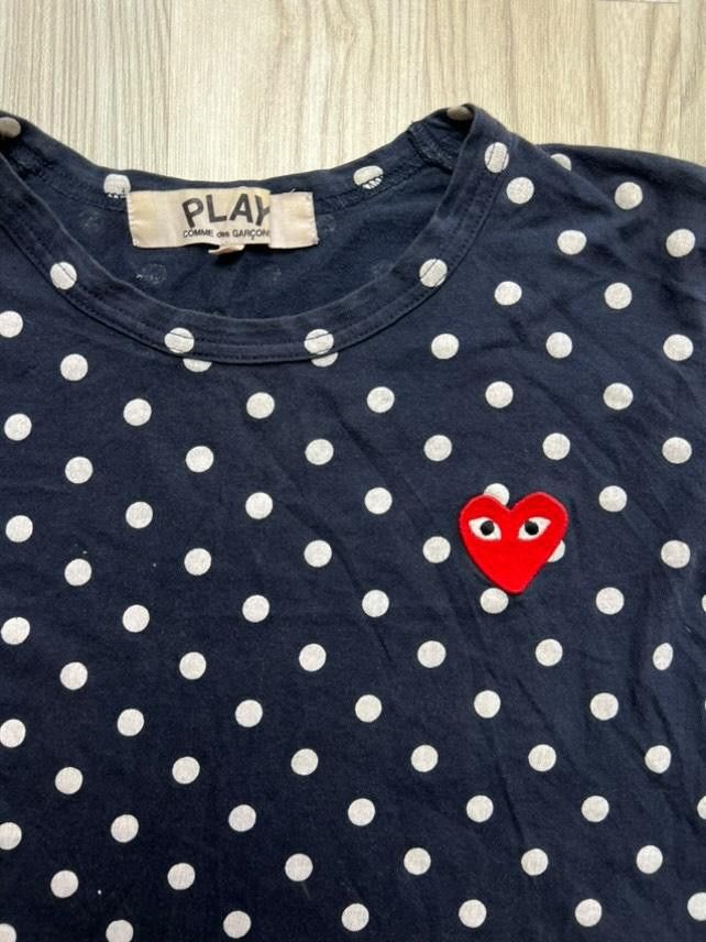 Comme des Garcons Comme Des Garcons PLAY Basic Love Polkadot Longsleeve Tee Size L / US 10 / IT 46 - 5 Thumbnail