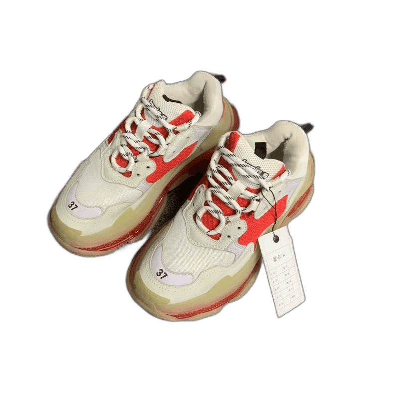 Balenciaga Balenciaga latest white and red air-cushioned triples Size US 5 / EU 37 - 1 Thumbnail