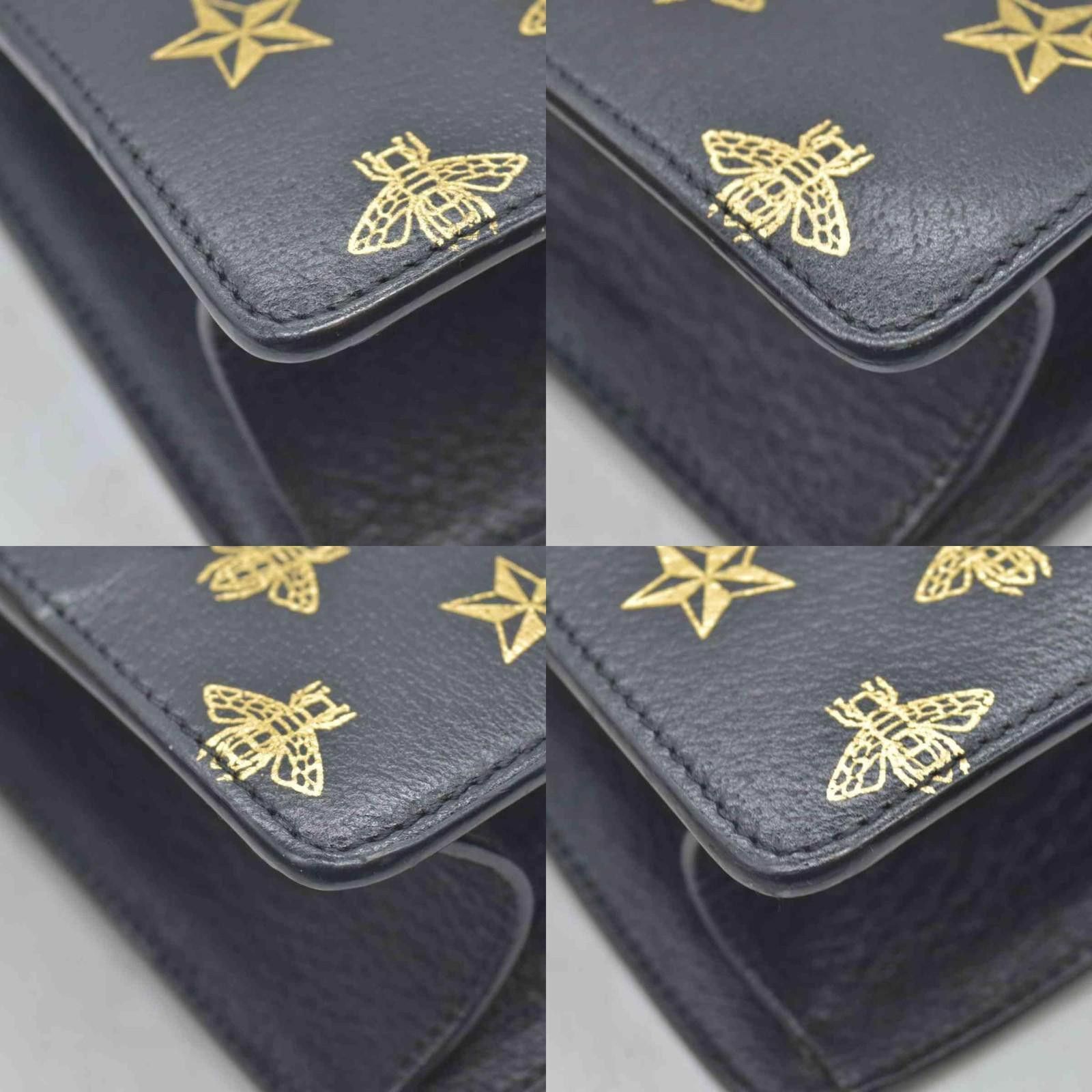Gucci $2590 Gucci Calfskin Small Sylvie Shoulder Bag Black Size ONE SIZE - 3 Thumbnail