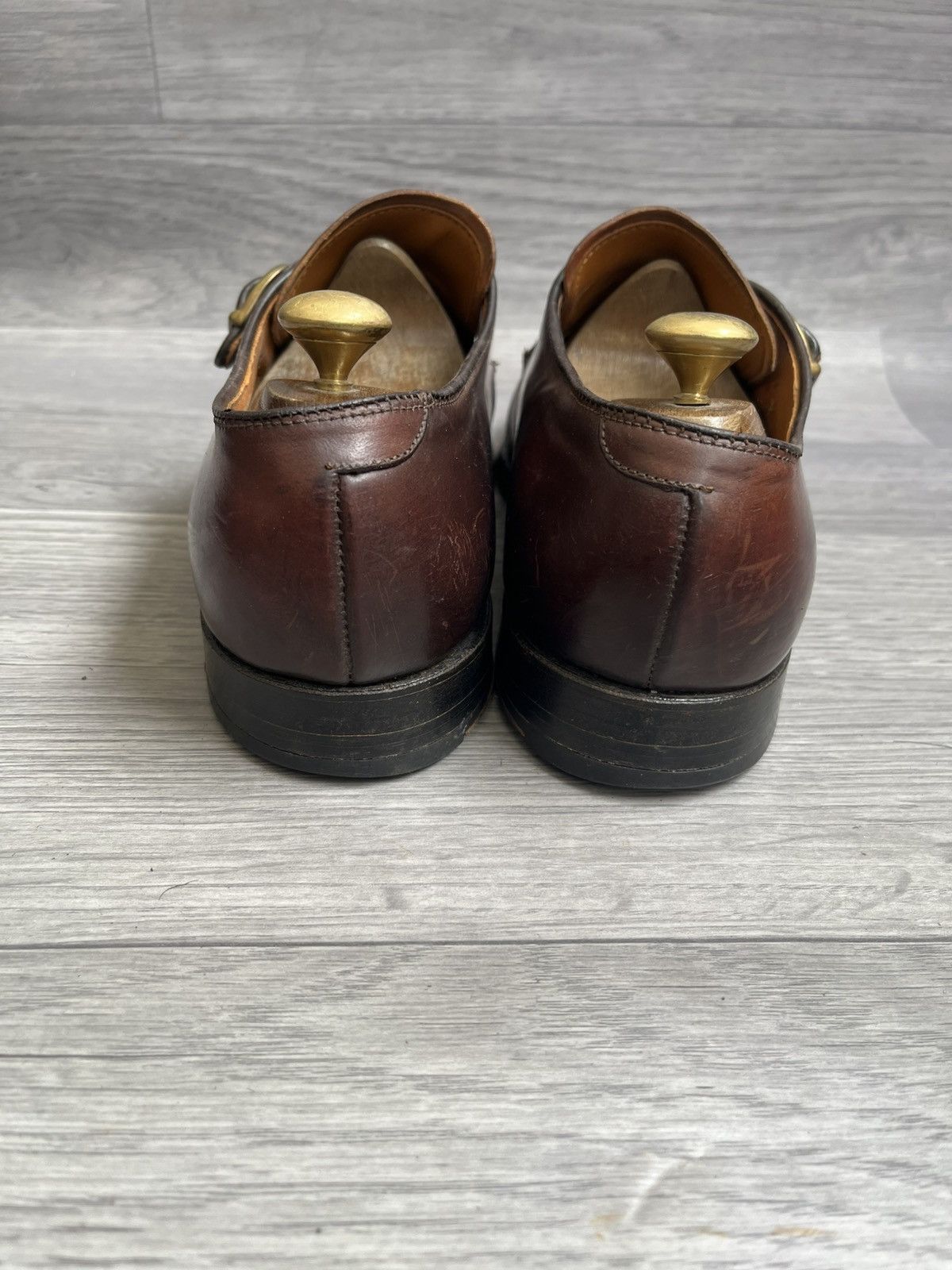 Alden Alden 975 plain toe single monk strap shell cordovan US7EE. Size US 7 / EU 40 - 5 Thumbnail