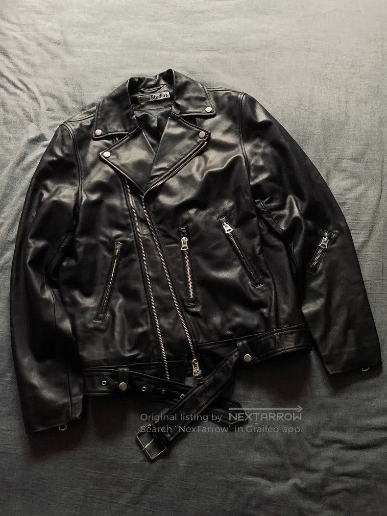 Acne Studios Acne Studios Sheepskin multi-zipper biker jacket Size US S / EU 44-46 / 1 - 1 Thumbnail