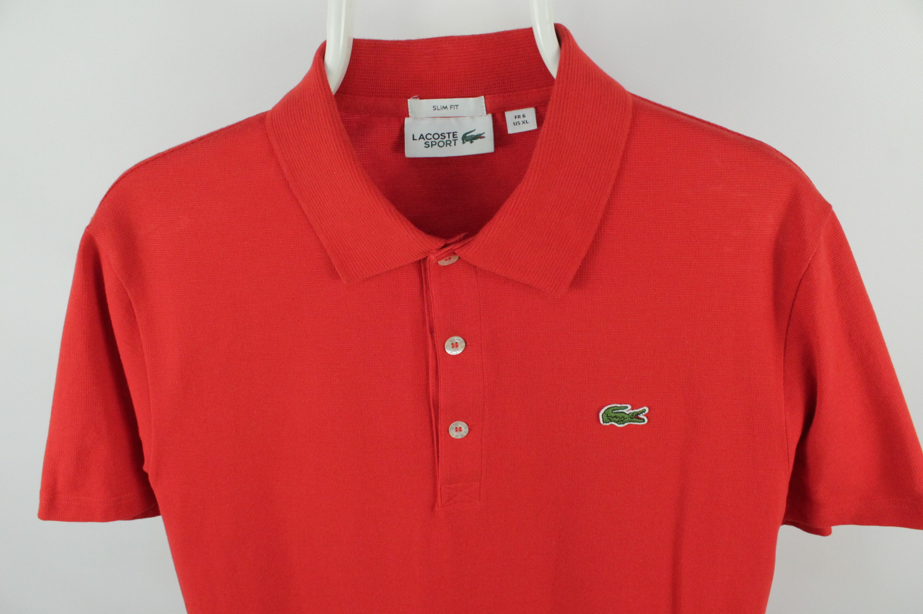 Lacoste Lacoste Sport Slim Fit Red Polo Shirt Men's Size US XL / EU 56 / 4 - 2 Thumbnail