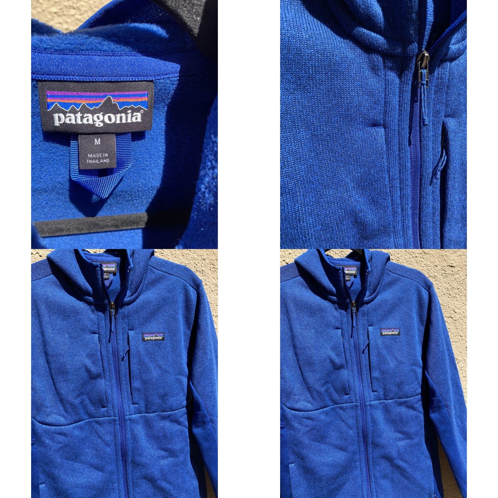 Patagonia Men's Patagonia Blue Solid Full-Zip Hoodie M Double Breast Pocket Poly Stretch Hoodie Size US M / EU 48-50 / 2 - 9 Thumbnail