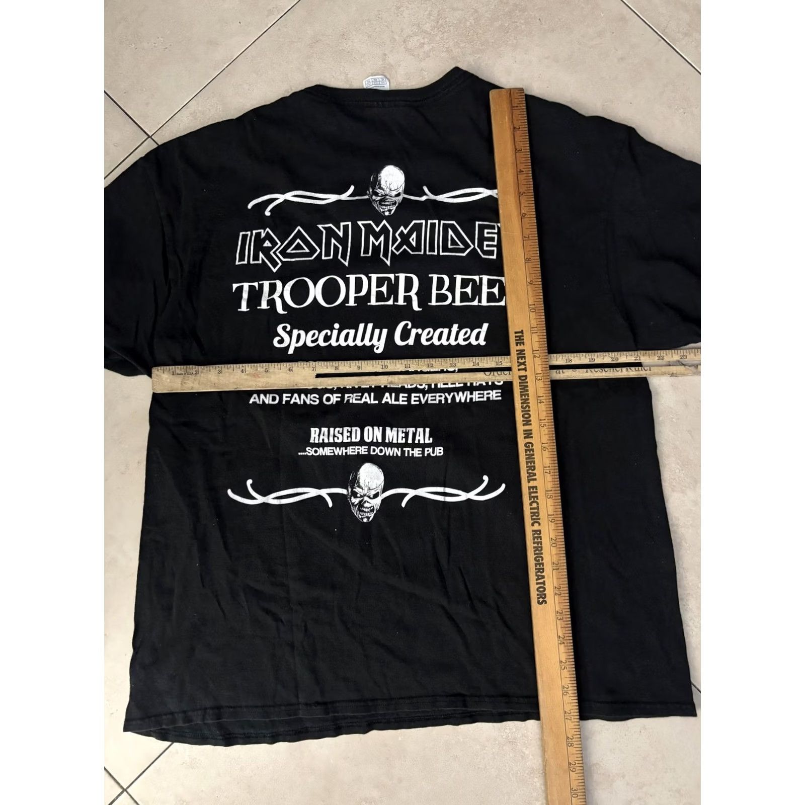 Delta Iron Maiden Trooper Beer Shirt Mens XL Black Delta Graphic Tee Crew Neck Short Sleeve Rock Metal Band Eddie Size US XL / EU 56 / 4 - 2 Thumbnail