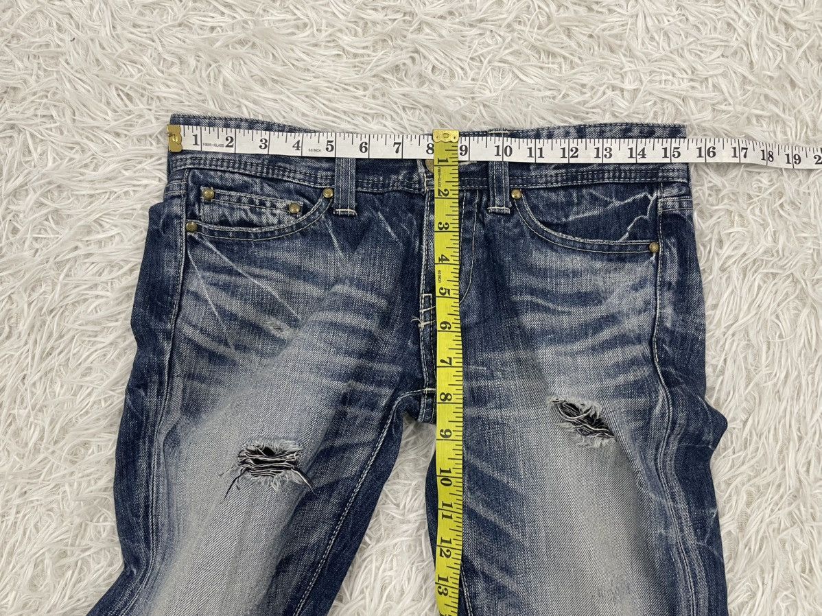 Vanquish Vanquish Gold Distress Flair Jeans Pant Made in Japan Size 31" - 8 Thumbnail