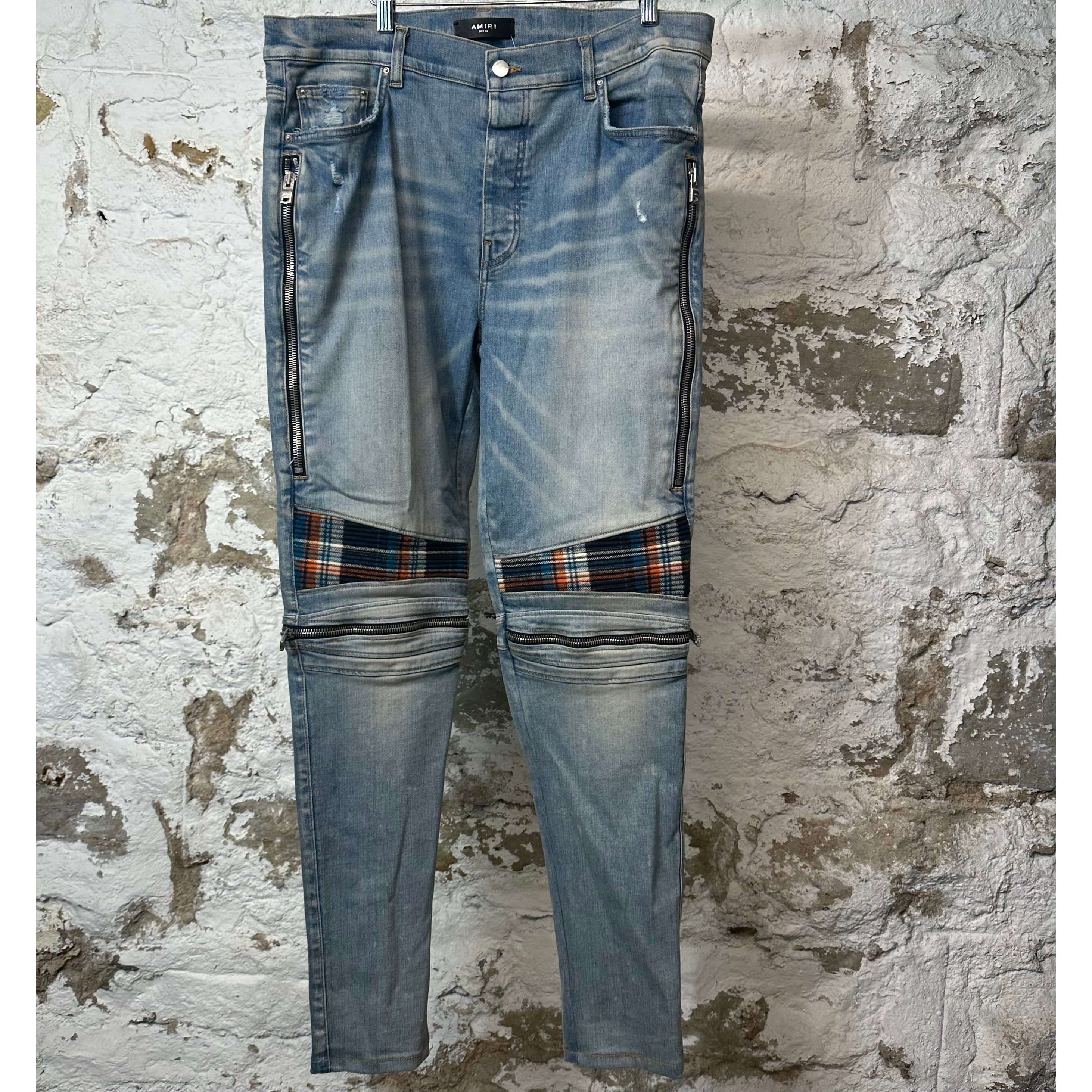 Amiri Amiri MX2 Multicolor Flannel Blue Denim Jeans Sz 38 Size US 38 / EU 54 - 1 Thumbnail