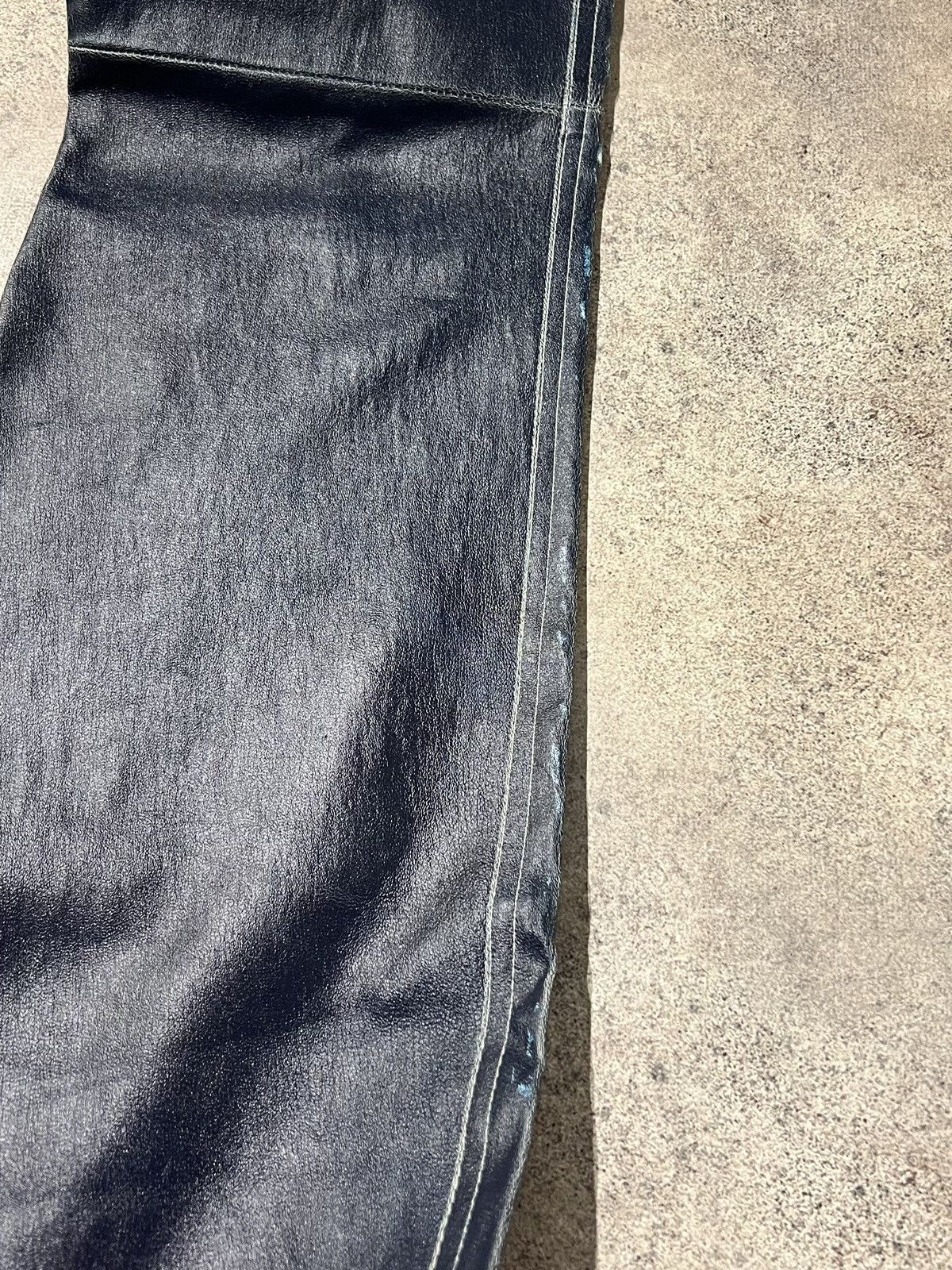Vintage Vintage goatskin leather flare pants Size 30" / US 8 / IT 44 - 4 Thumbnail