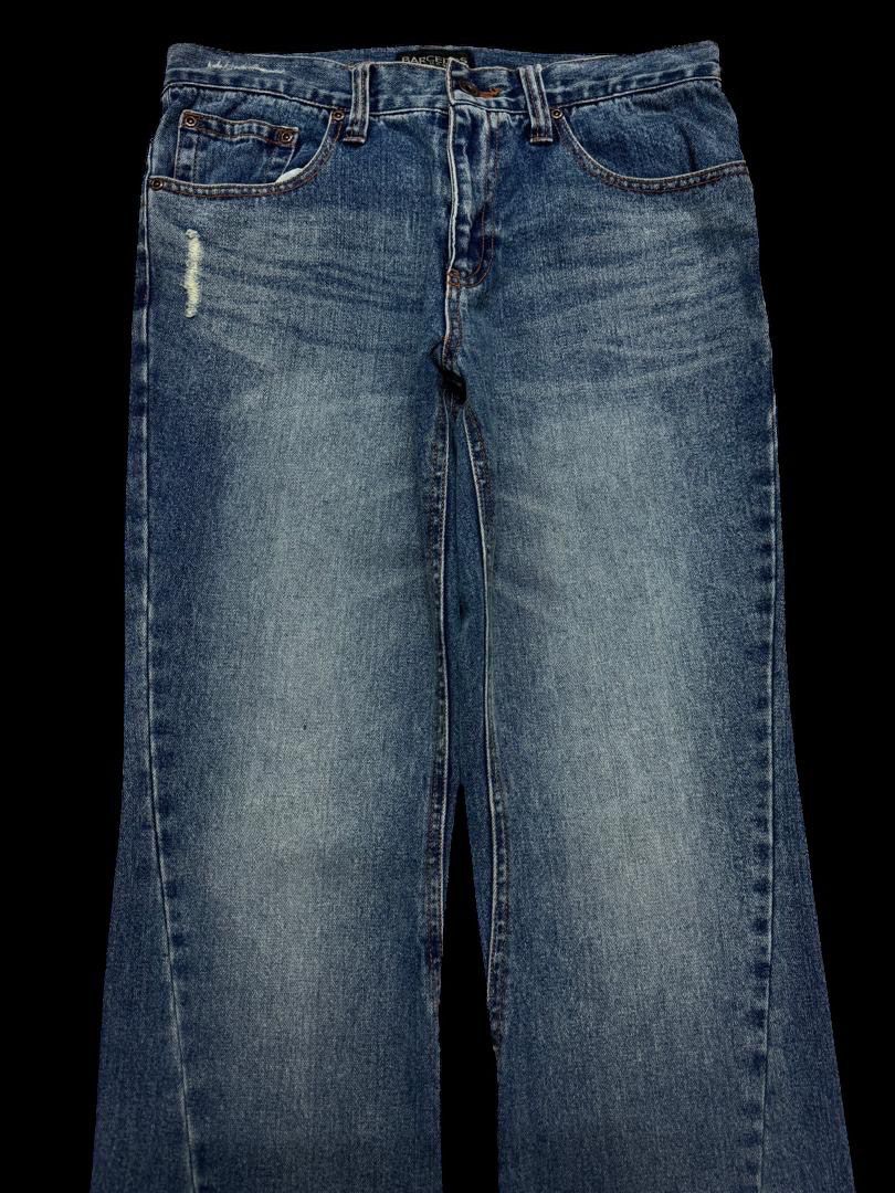 Tornado Mart TWIST LEG Barcedos Exchange Mudwash Distress Twist Leg Flare Size US 30 / EU 46 - 3 Thumbnail