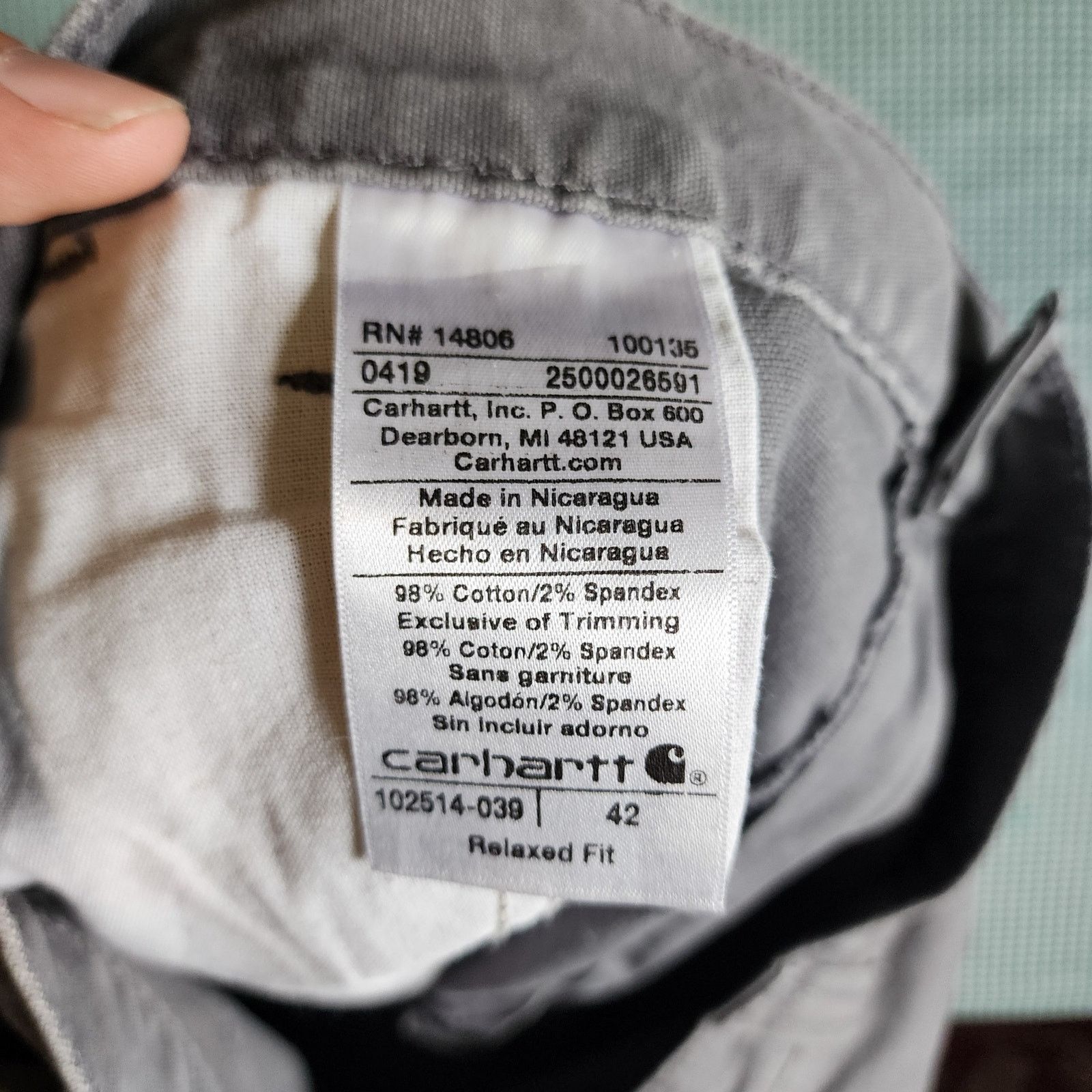 Carhartt Carhartt Men's Size 42 Cargo Work Shorts RN 14806 Size US 42 / EU 58 - 5 Thumbnail