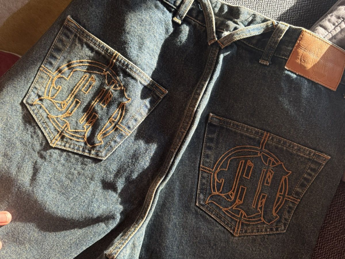 Menace Menace LA Distressed Stencil Denim Jeans Size US 30 / EU 46 - 3 Thumbnail