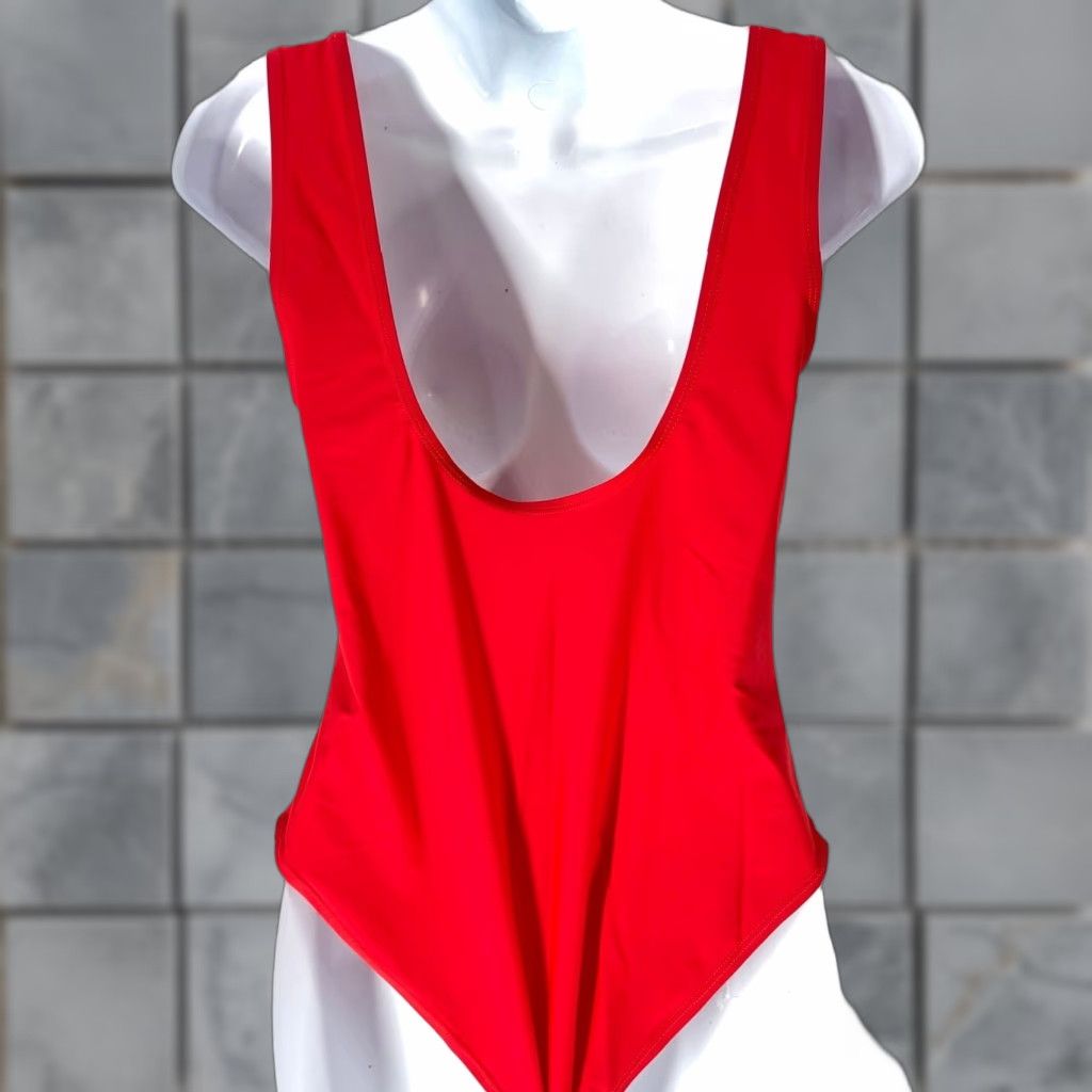 Swatch Bae Watch Swimsuit Womens M Red One Piece Beach Swim Pool Scoop Neck Size ONE SIZE - 1 Thumbnail