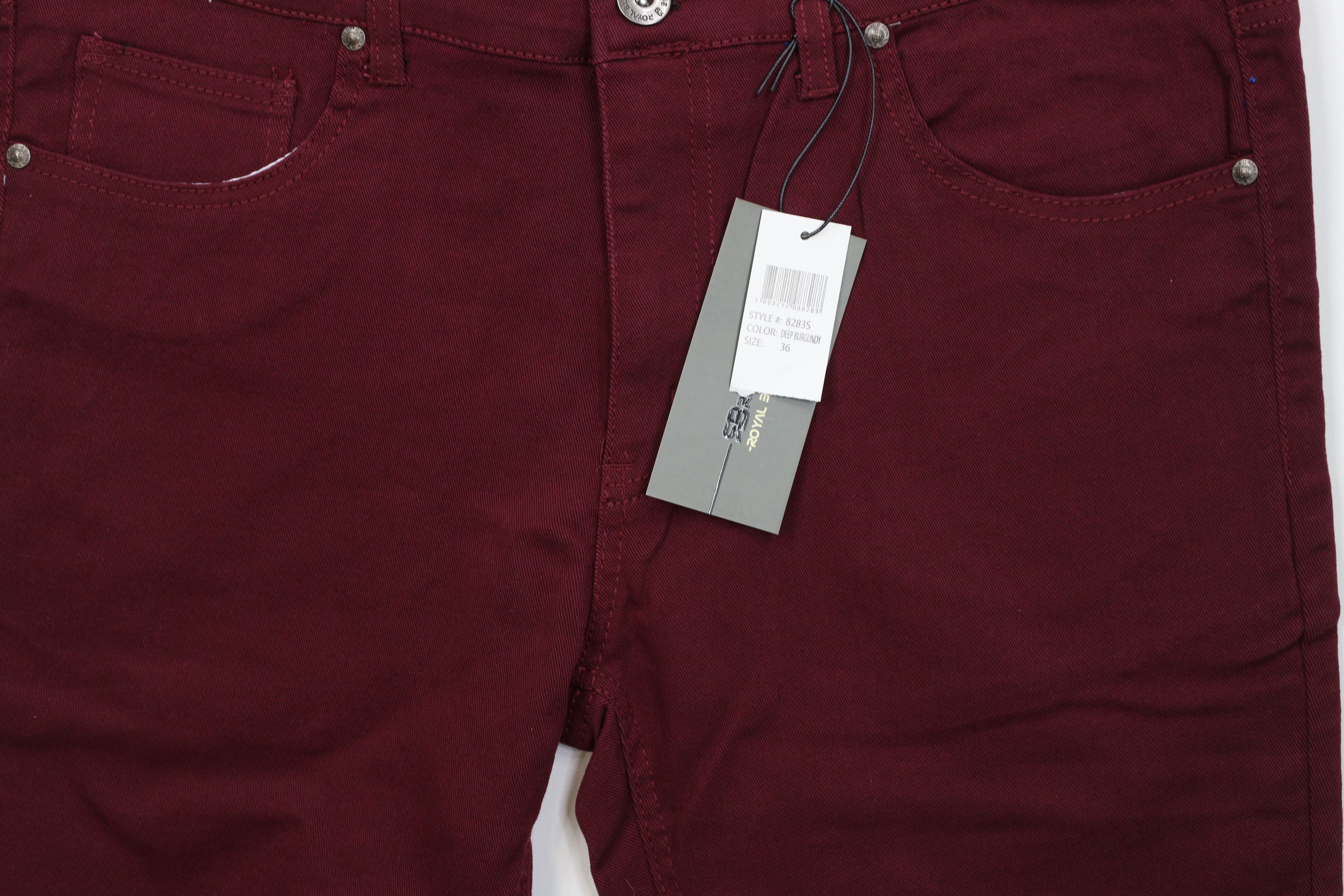 Vintage Deadstock Y2K Streetwear Fit Denim Jean Shorts Burgundy Red Size US 36 / EU 52 - 3 Thumbnail