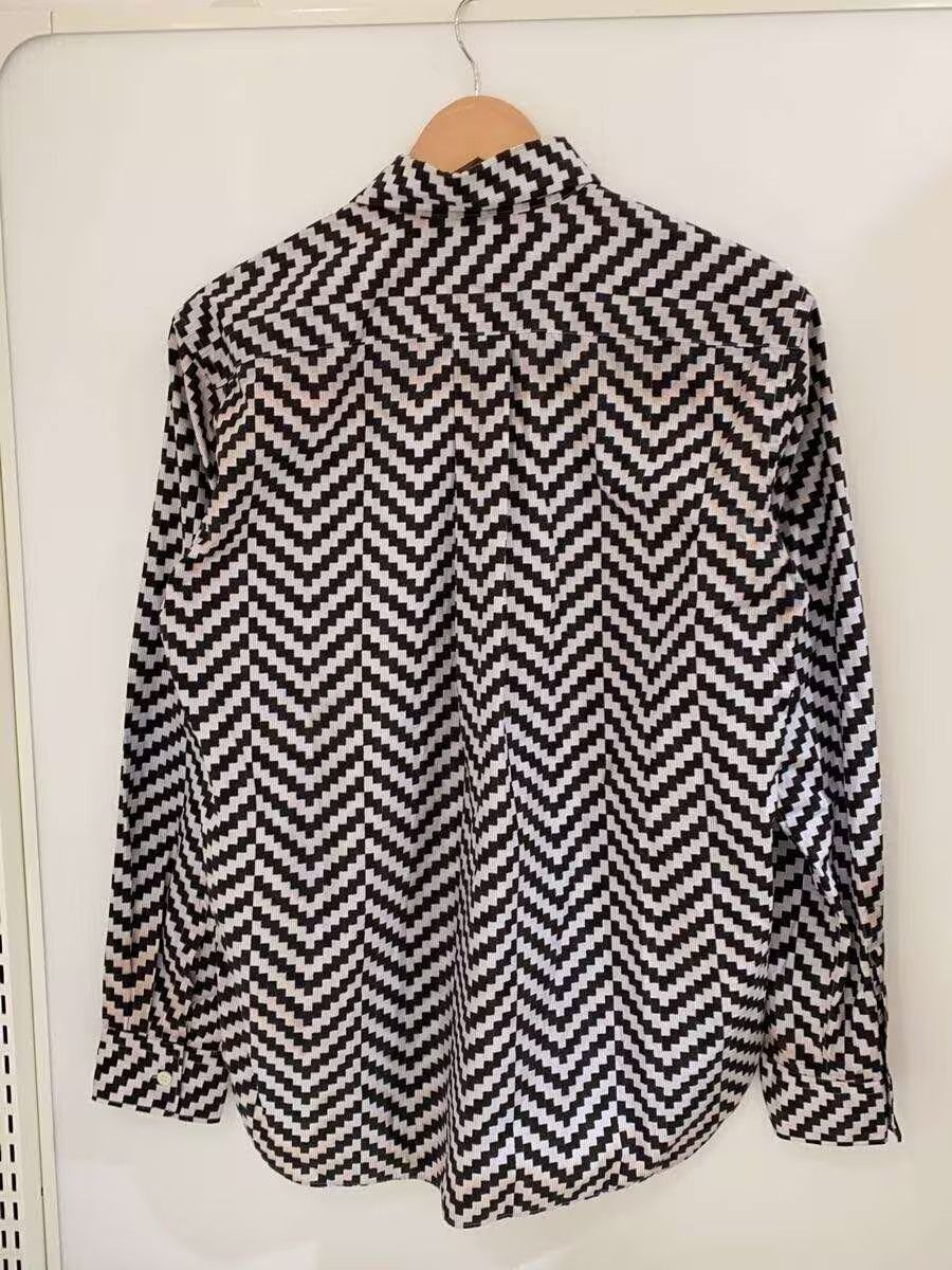 Comme des Garcons Homme Deux Zig Zag Pattern Button Shirt Size US S / EU 44-46 / 1 - 2 Thumbnail