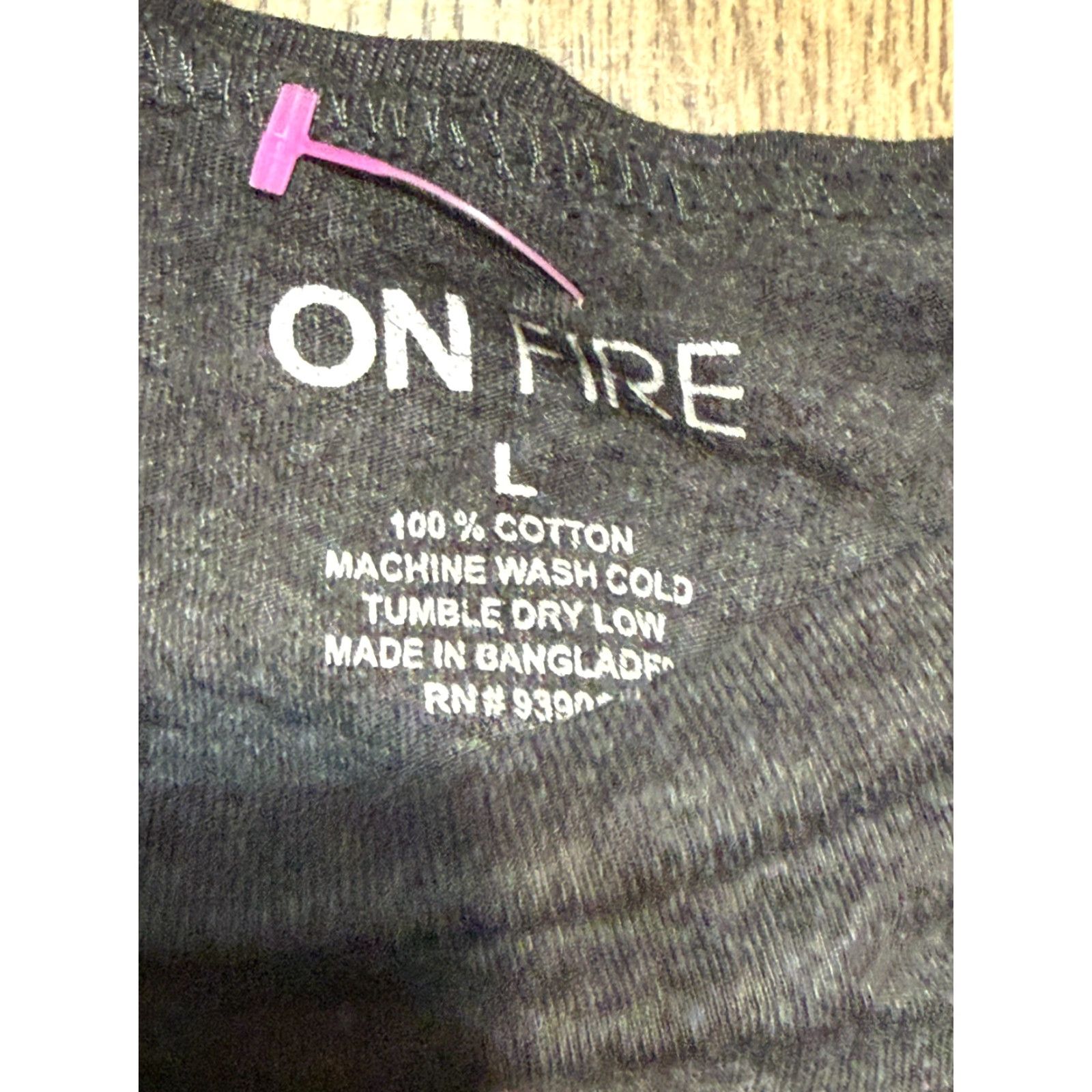 Vintage On Fire Shirt Women's Large Gray Los Angeles Graphic Print T-Shirt Size L / US 10 / IT 46 - 6 Thumbnail