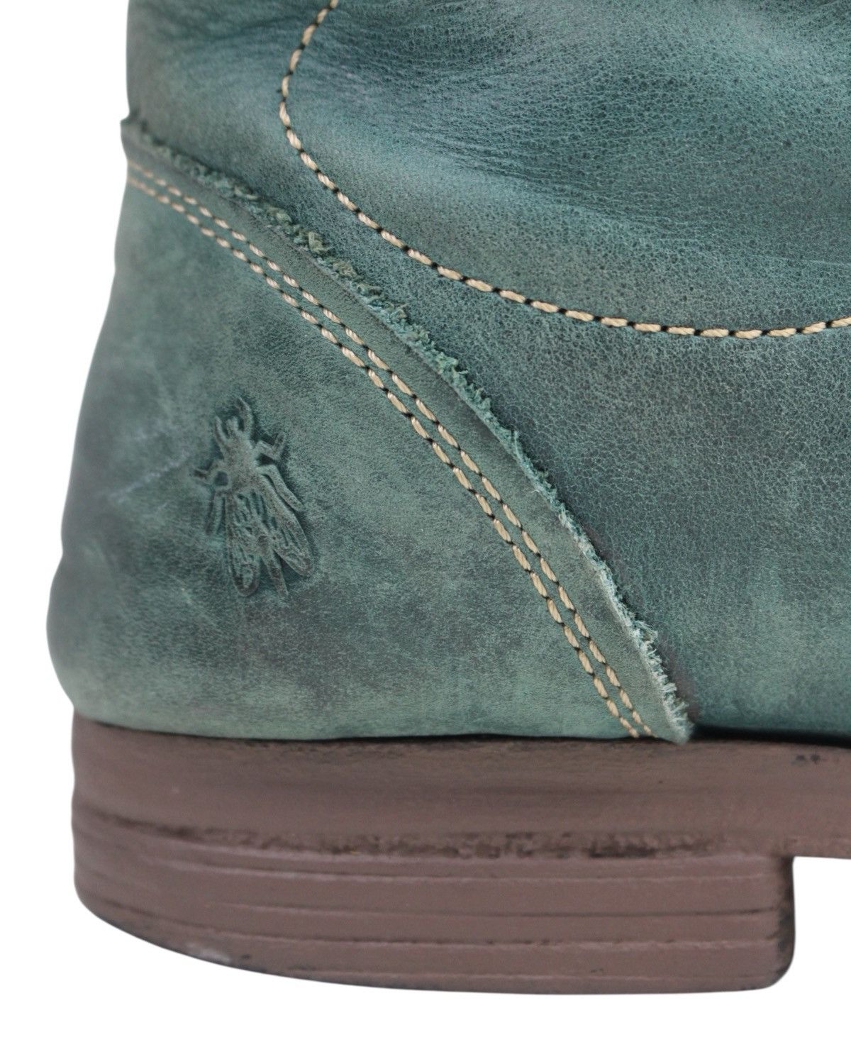 Fly London 2000S FLY LONDON TRIPLE FURY TEAL GREEN LEATHER BOOTS Size US 8 / EU 41 - 9 Thumbnail