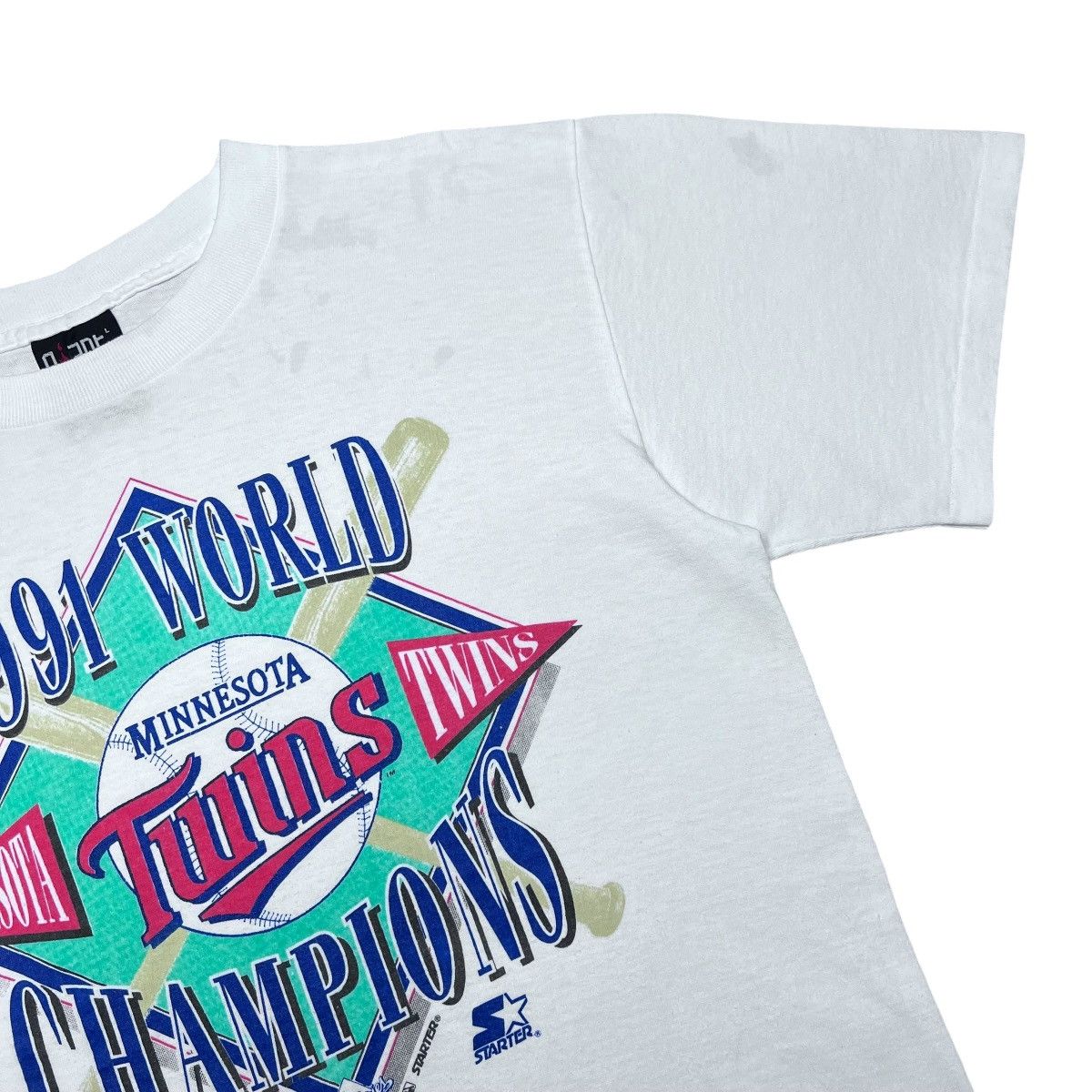 MLB Vtg 1991 MLB Minnesota Twins World Champions Starter T-Shirt Size US L / EU 52-54 / 3 - 7 Thumbnail