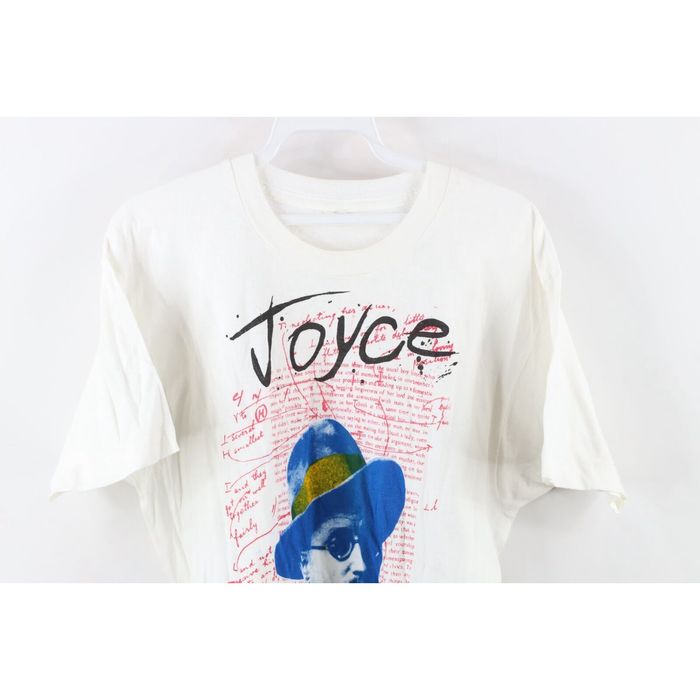 Spell Vintage 90s Mens Medium Spell Out James Joyce Author Short Sleeve  T-Shirt USA