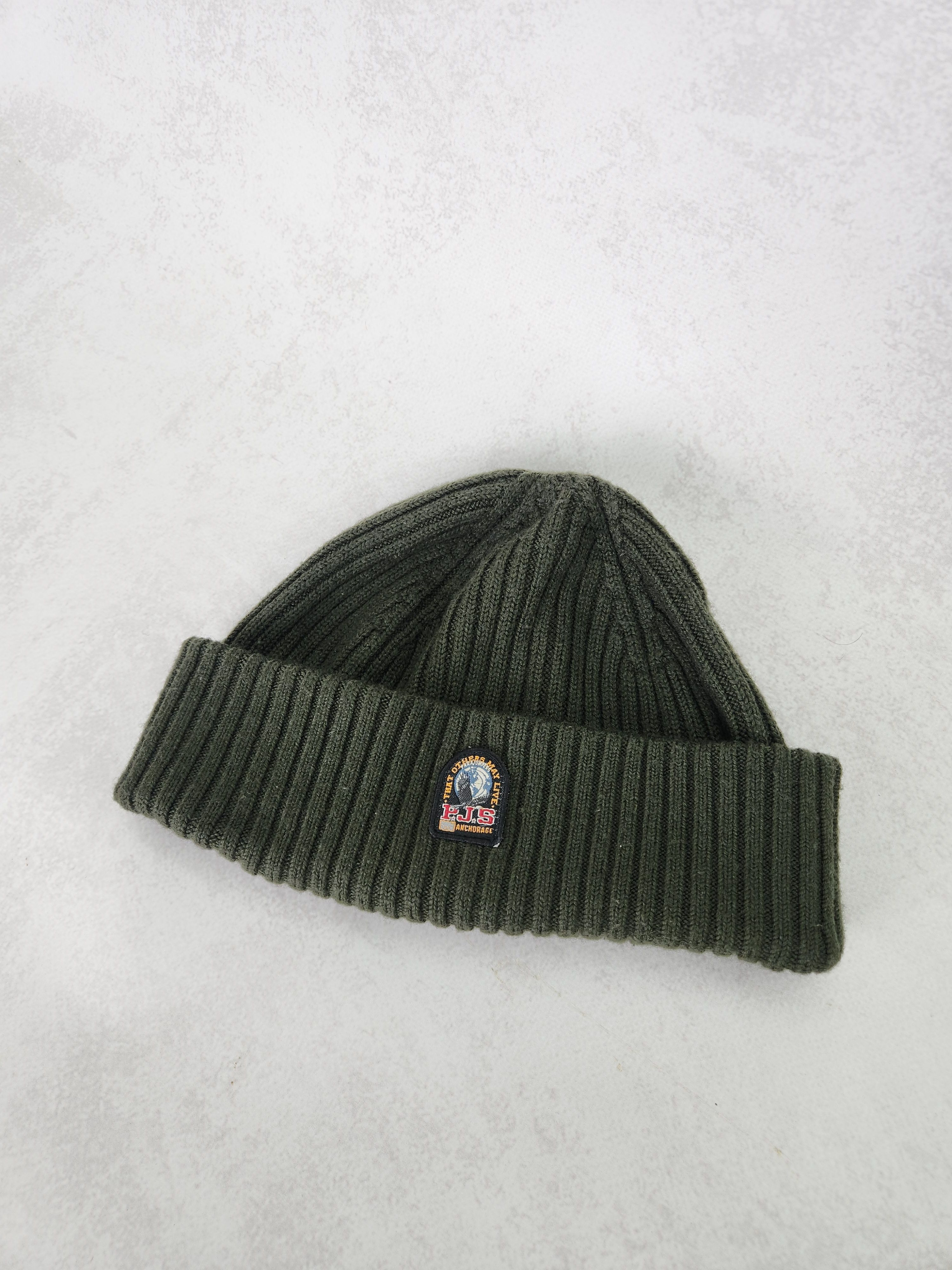 Parajumpers Parajumpers Merino Wool Beanie Hat Green Knit Small Logo Size ONE SIZE - 1 Thumbnail
