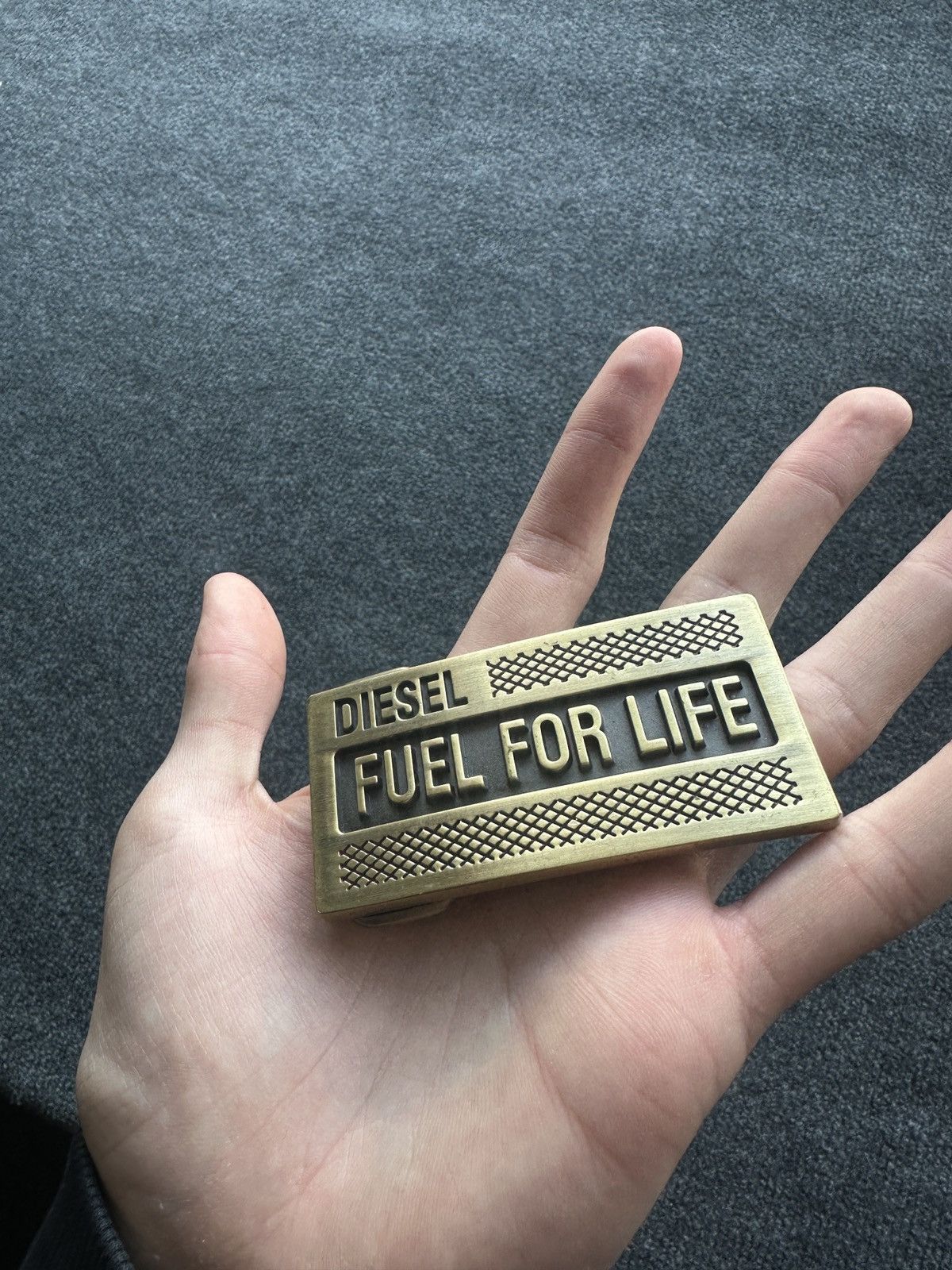 Other RARE🚨 DIESEL FUEL FOR LIFE MEN BUCKLE BRONZ LOGO ONLY BUCKLE Size ONE SIZE - 2 Thumbnail