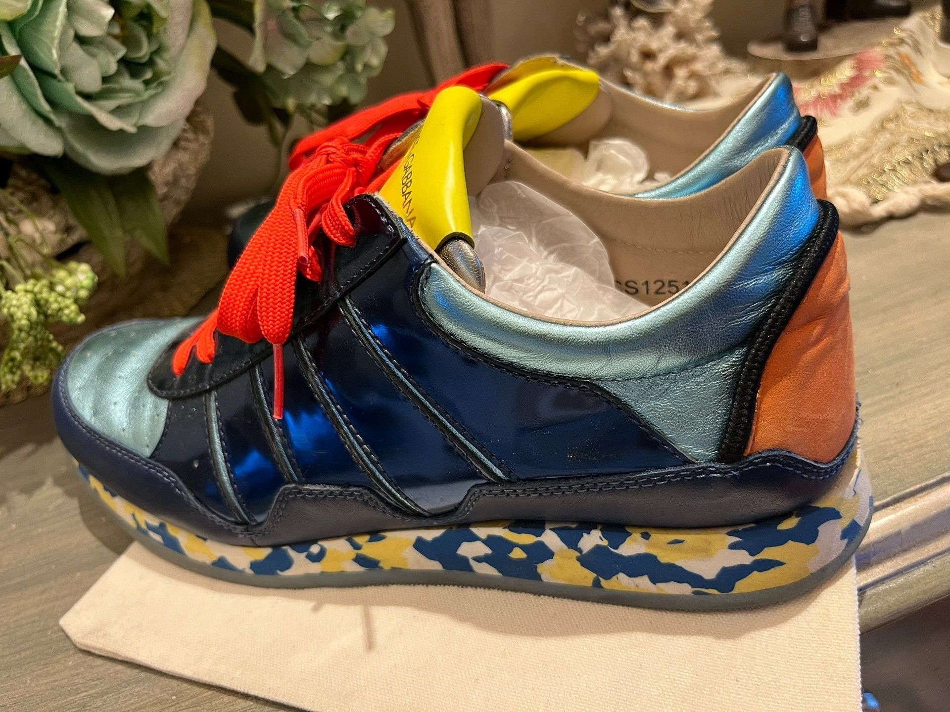 Dolce & Gabbana Dolce Gabbana Metallic Reflective Sneakers Size US 7 / EU 40 - 3 Thumbnail