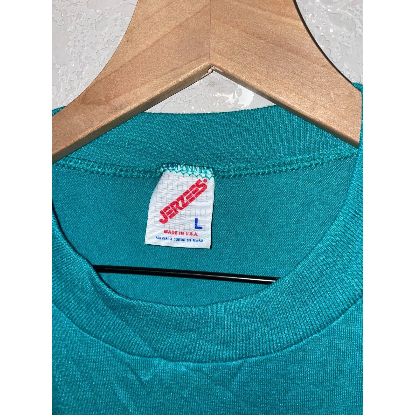 Jerzees Vintage Nashville Flower Shirt Wildflowers Teal Tee 90s L Size US L / EU 52-54 / 3 - 9 Thumbnail