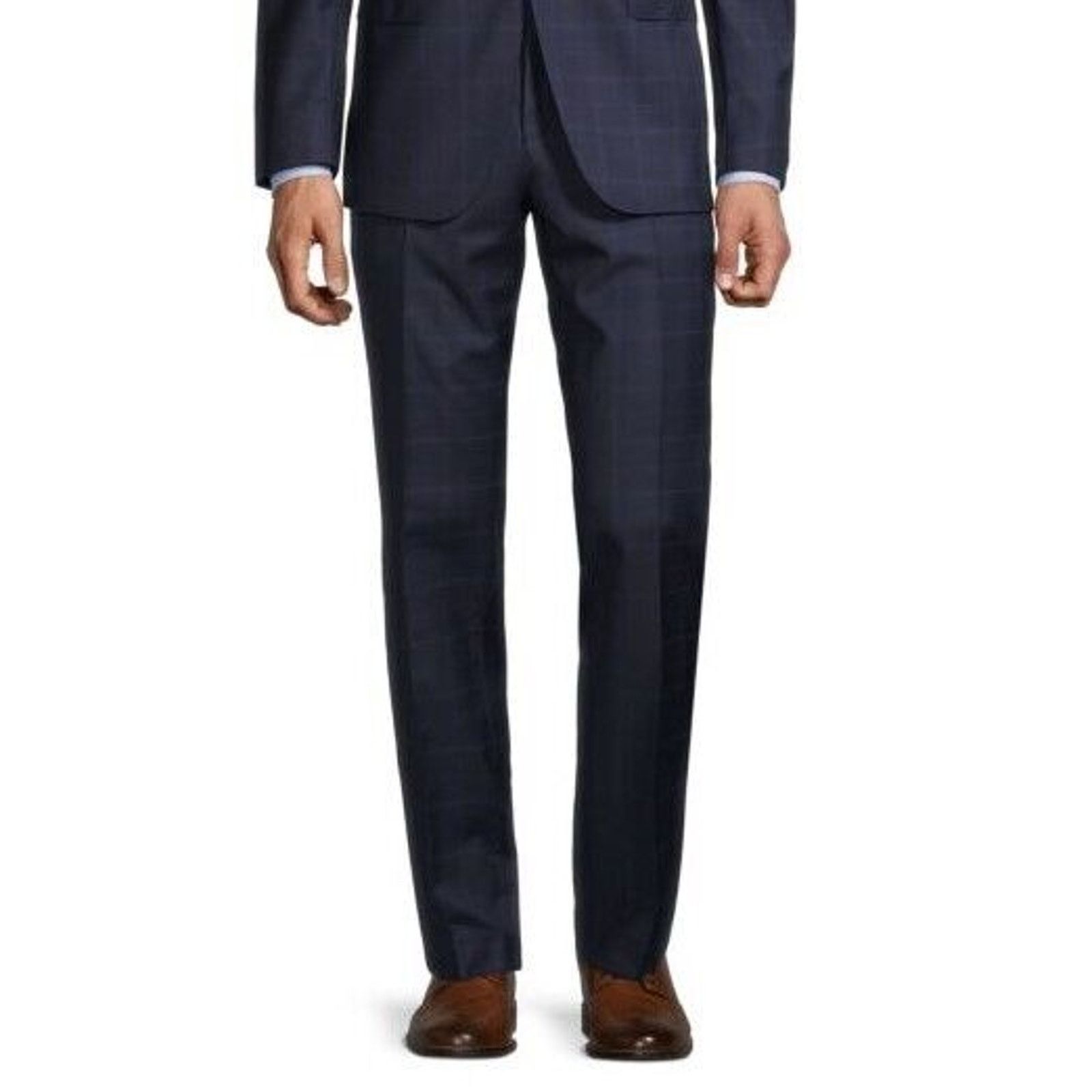 Hugo Boss Boss Hugo Men's Dark Blue Wool Slim-Fit Dress Pants 34x32 Size US 34 / EU 50 - 1 Thumbnail