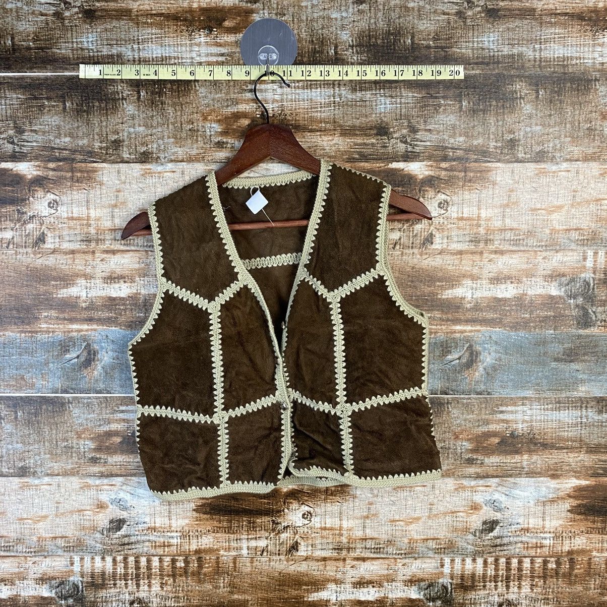 Leather DL Japan handmade leather vintage Brown Vest #C1136 Size US XS / EU 42 / 0 - 1 Thumbnail