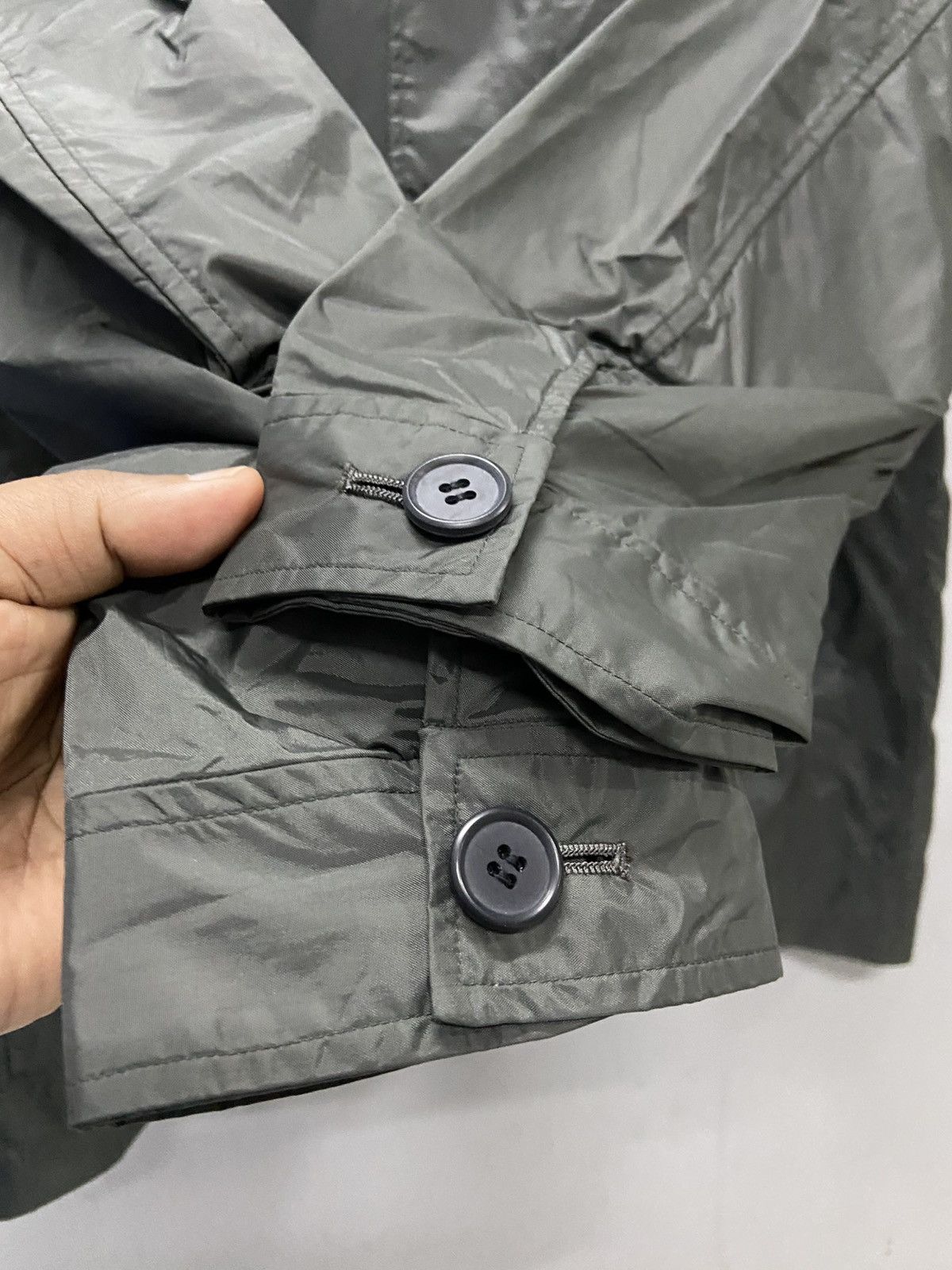 Issey Miyake IY BASICS BY ISSEY MIYAKE BUTTON UP NYLON JACKET Size US M / EU 48-50 / 2 - 4 Thumbnail