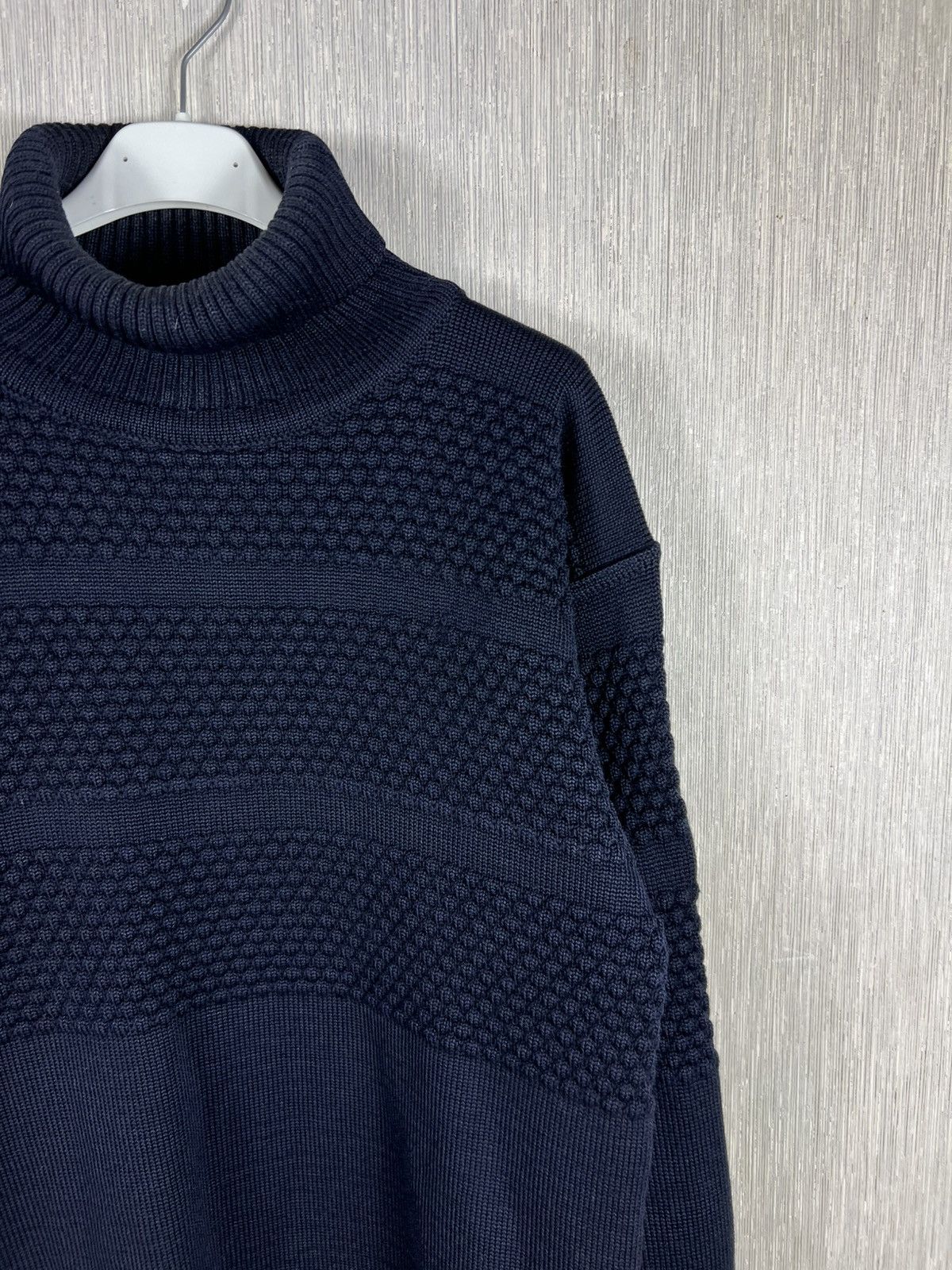 S.N.S. Herning S.N.S. Herning fisherman wool knit turtleneck sweater navy Size US M / EU 48-50 / 2 - 3 Thumbnail