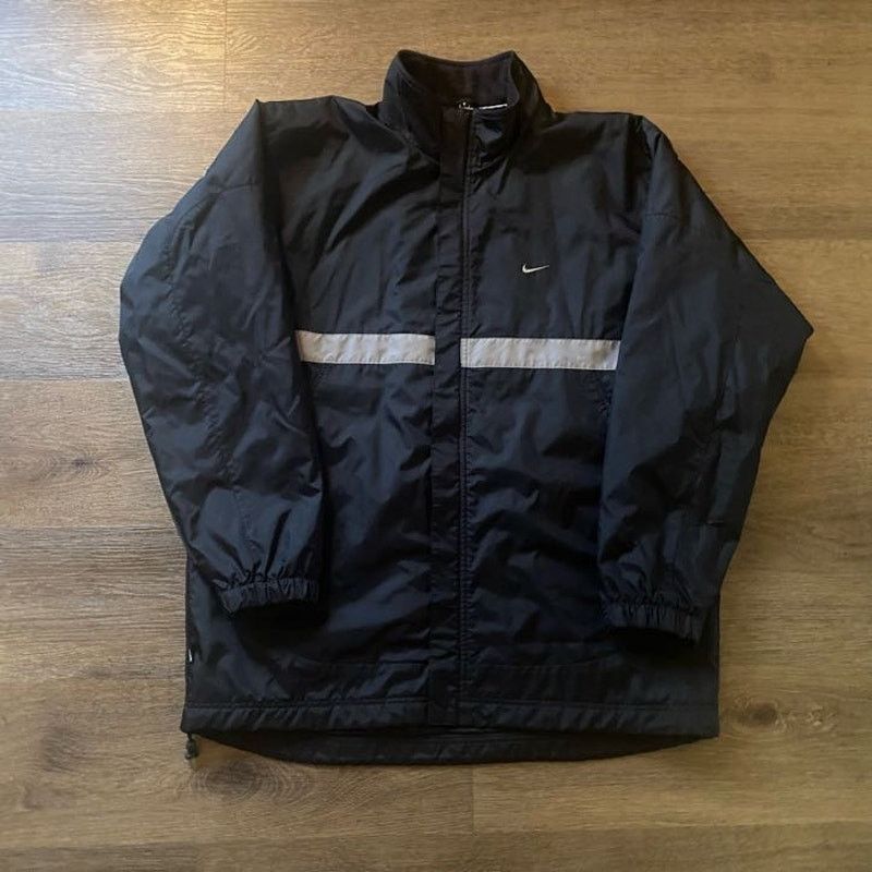 Nike Early 2000s Black Nike Zip-up Winter Jacket Size US L / EU 52-54 / 3 - 1 Thumbnail