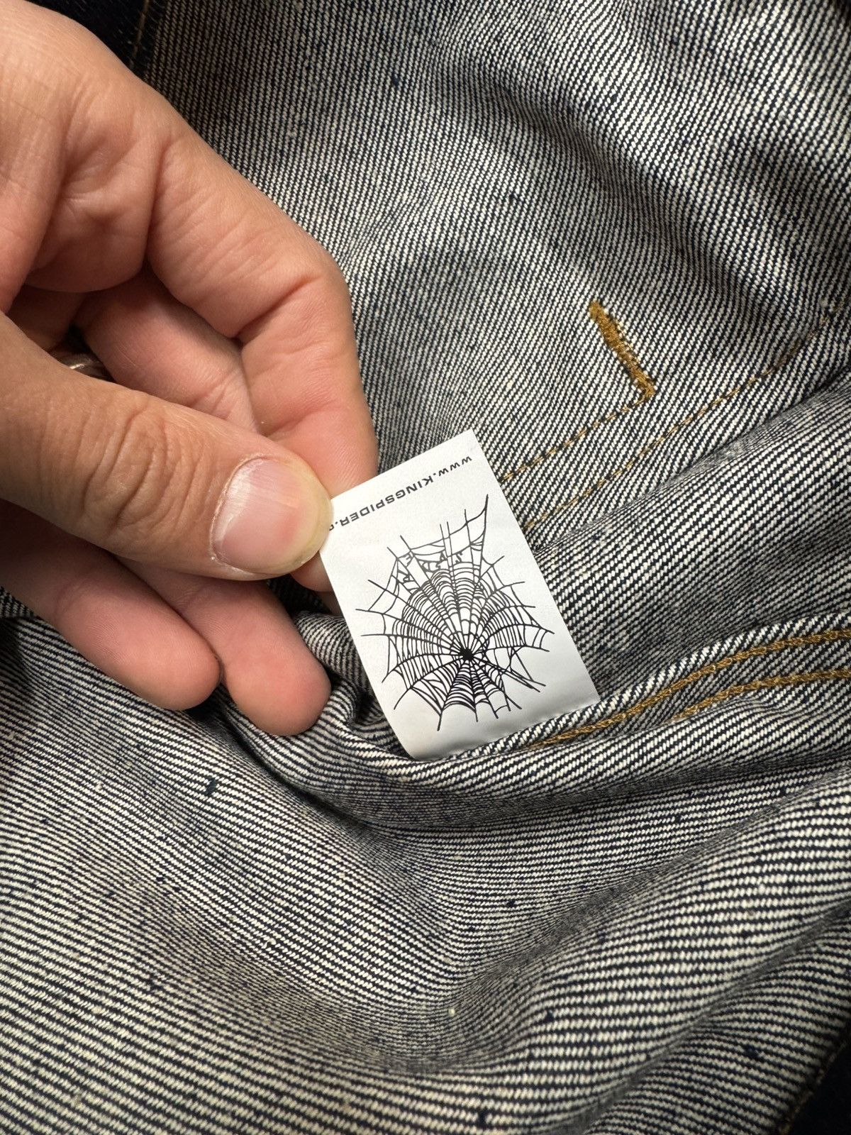 Sp5der SP5DER Denim Trucker Jacket *SAMPLE* Size US XL / EU 56 / 4 - 5 Thumbnail