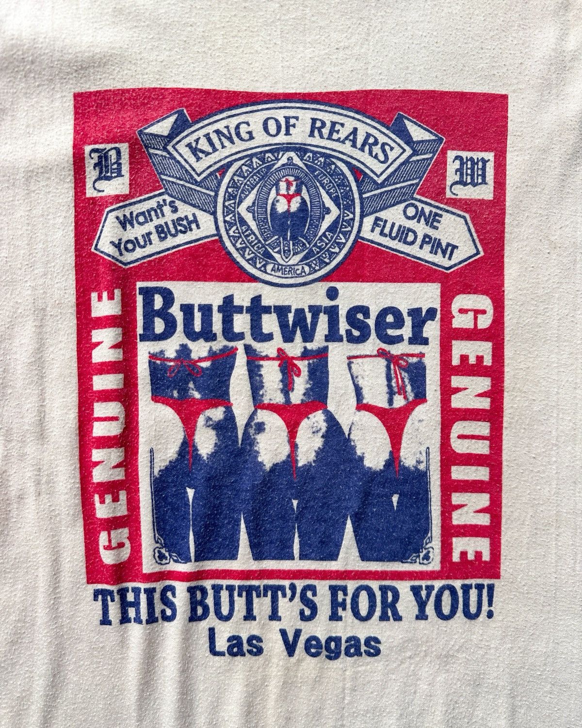 Vintage 1980’s 🍑Buttwiser Parody Sleeveless Size US S / EU 44-46 / 1 - 3 Thumbnail