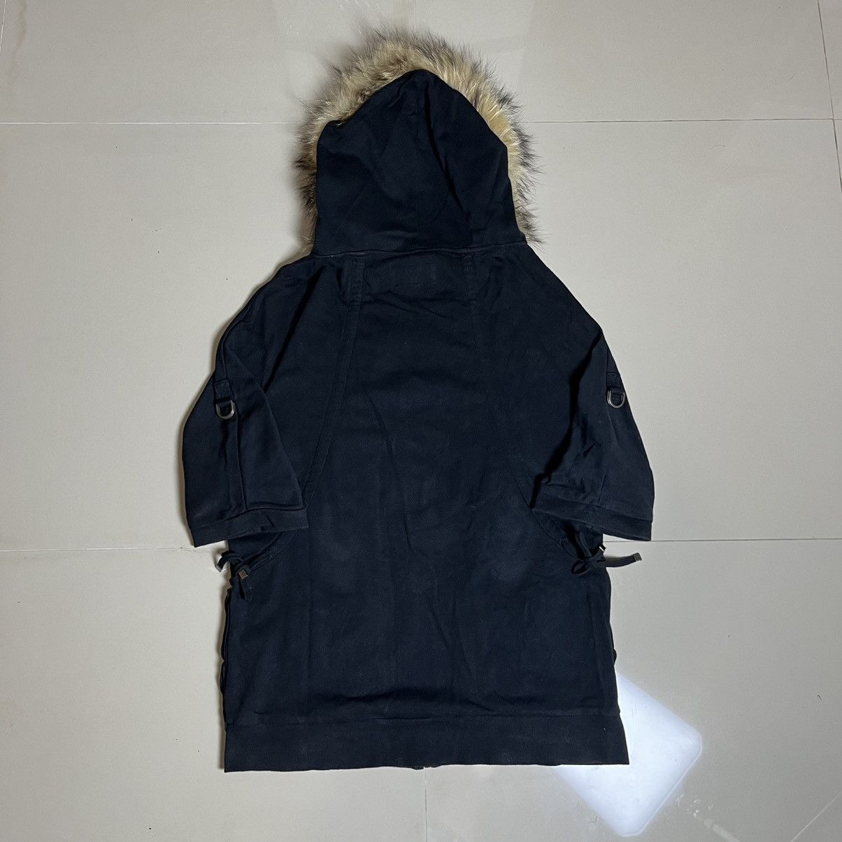 Le Grande Bleu (L.G.B.) Litmus Jeans Fur Trim Techwear Short Sleeve Hoodie Size US M / EU 48-50 / 2 - 12 Thumbnail