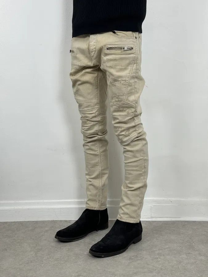 Just Cavalli AW2016 Cavalli Beige Slim Distressed Pants Size US 32 / EU 48 - 3 Thumbnail