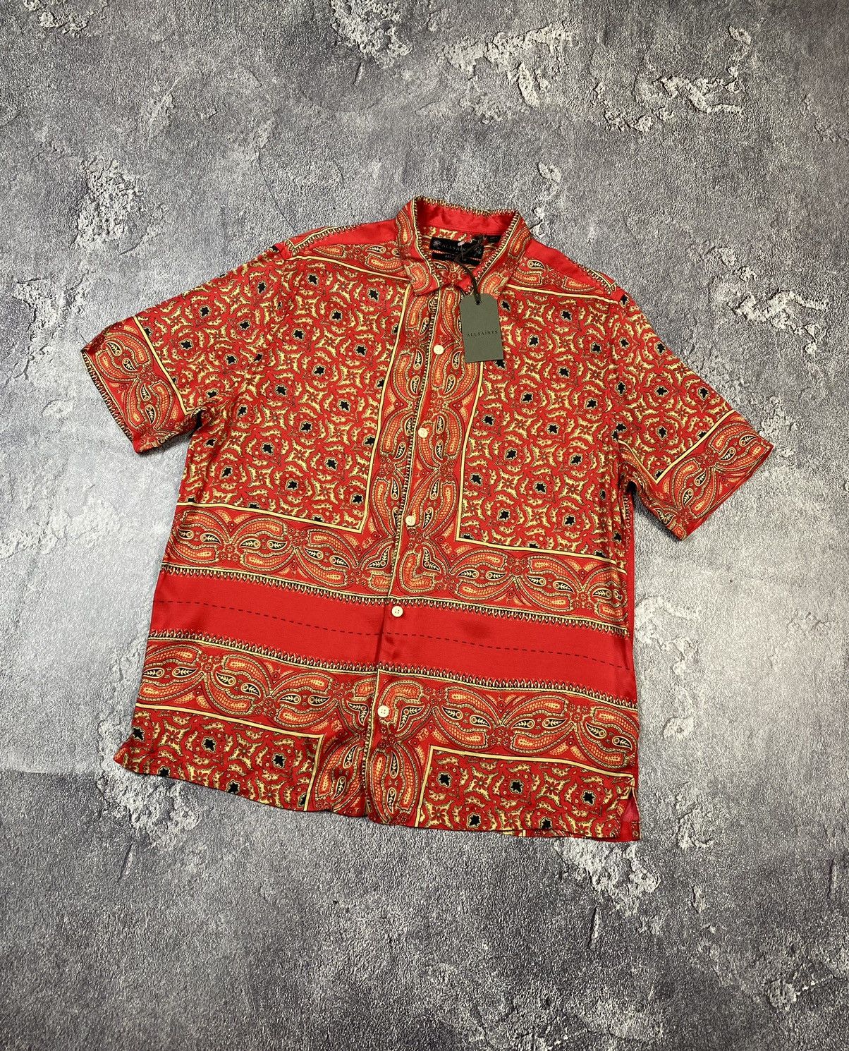 Allsaints Allsaints Brand New Red Shirt Relaxed Fit Size M Size US M / EU 48-50 / 2 - 2 Thumbnail