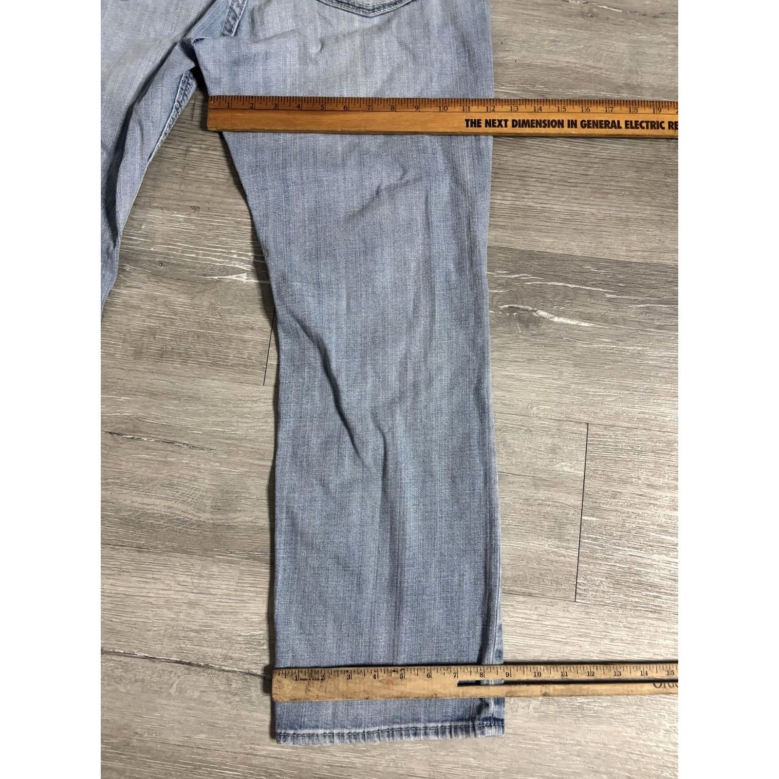 BKE BKE Tyler Straight Jeans Mens 38x32 Light Wash Blue Regular Fit Denim Pants Size US 38 / EU 54 - 8 Thumbnail