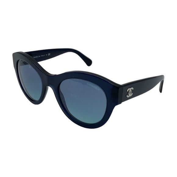 Chanel Chanel 5371 Dark Blue Oversized Sunglasses Size ONE SIZE - 3 Thumbnail